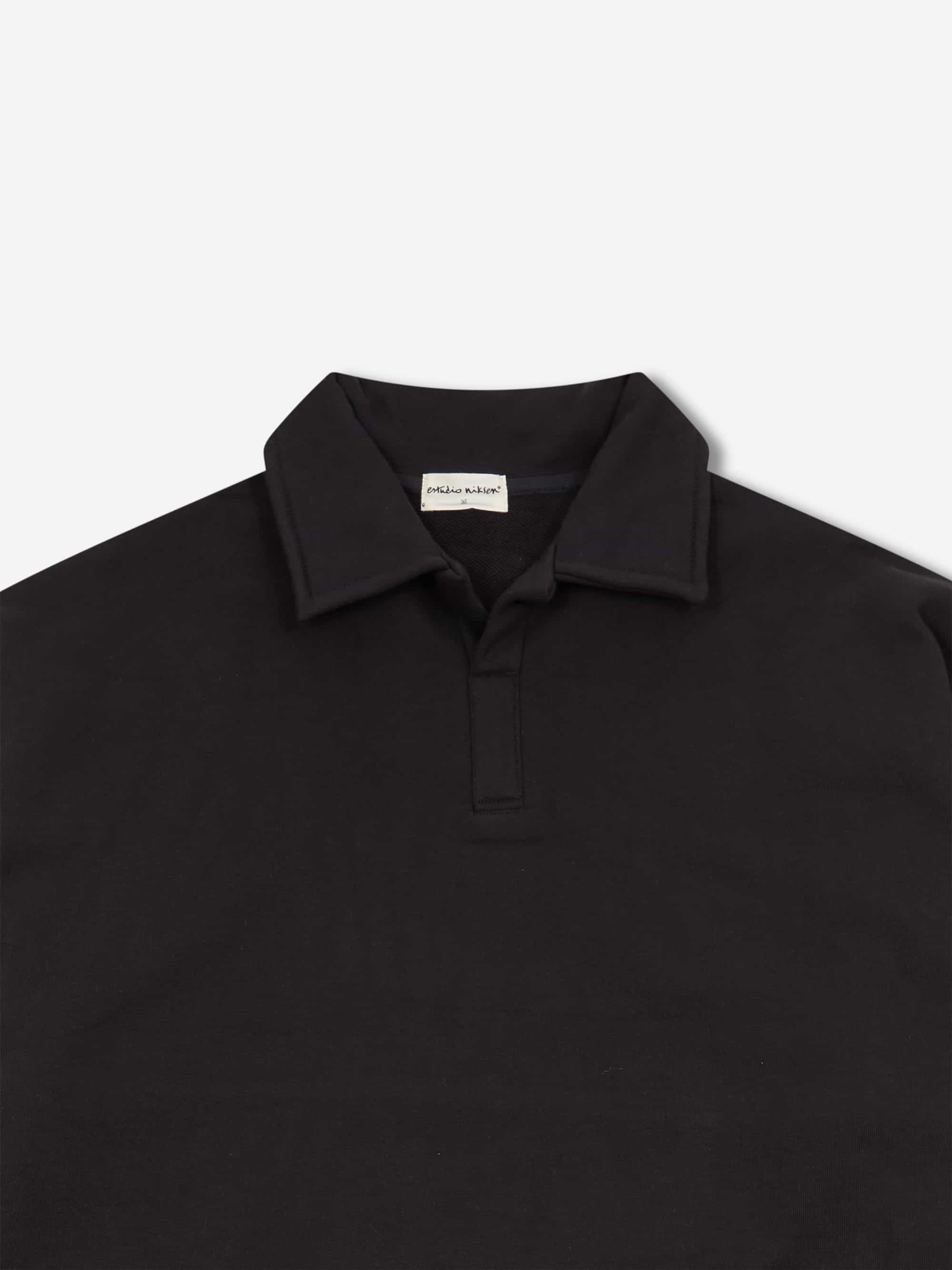 Estudio Niksen Polo Crewneck Sweater - Black - Image 3