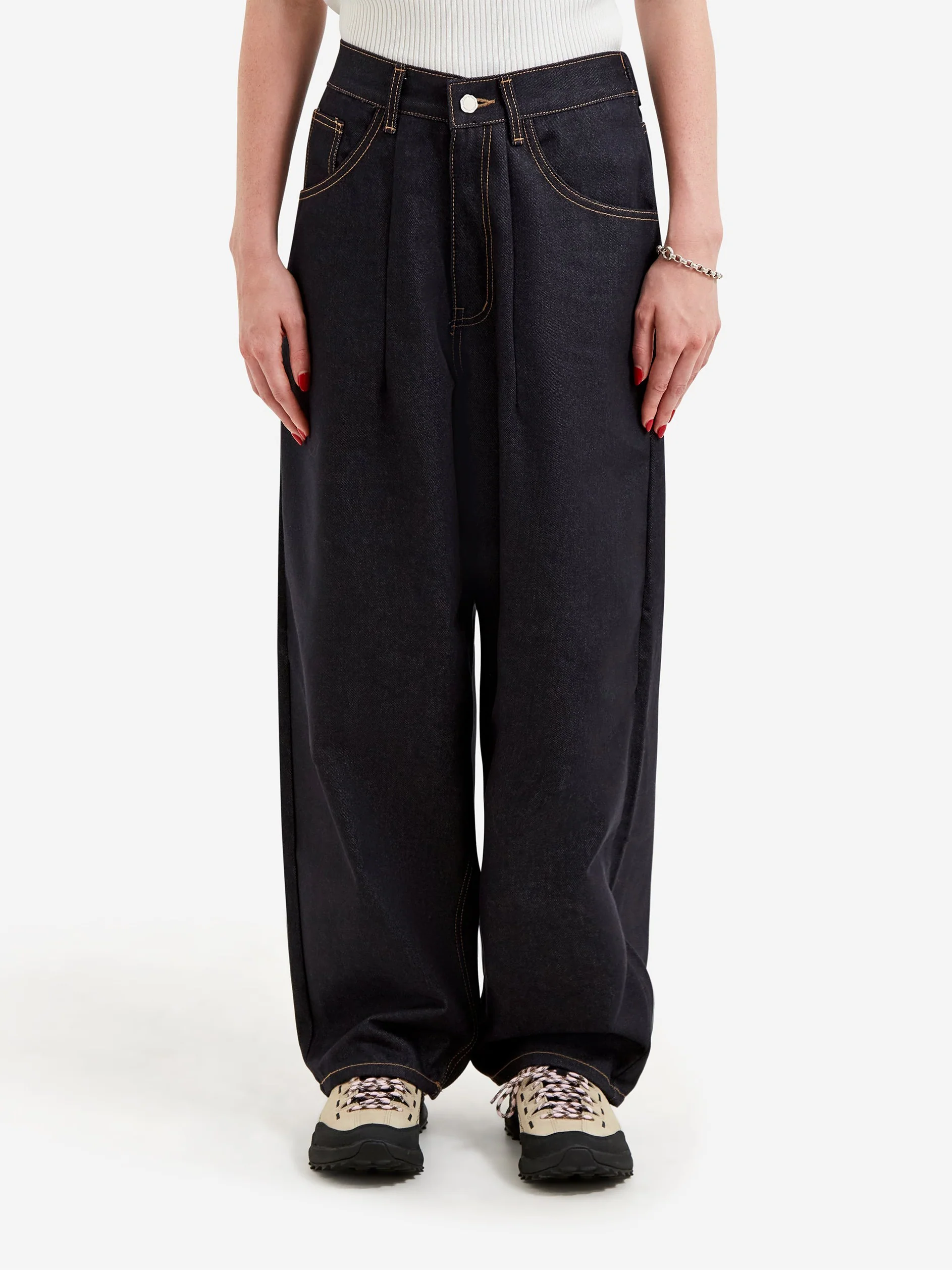 Estudio Niksen Raw Denim Balloon Jeans W - Indigo