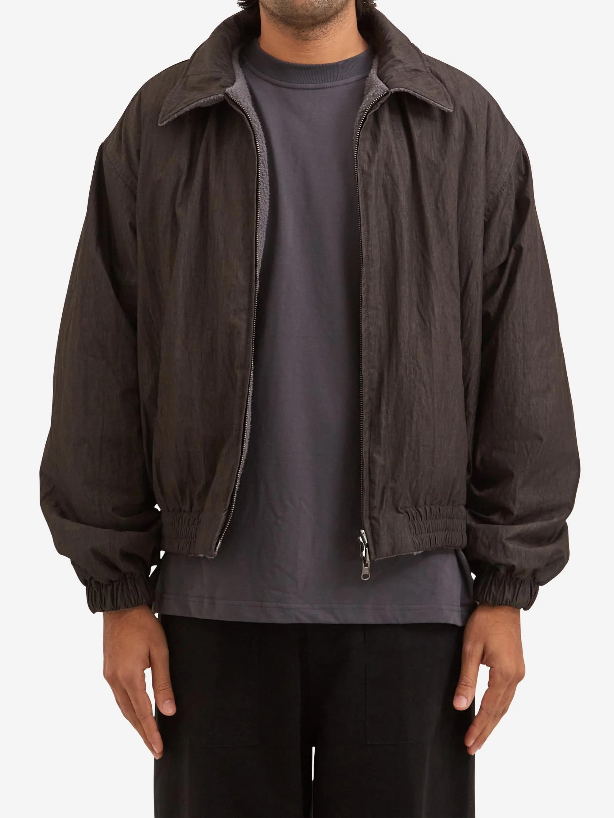 Estudio Niksen Reversible Bomber Jacket  - Grey - Image 3