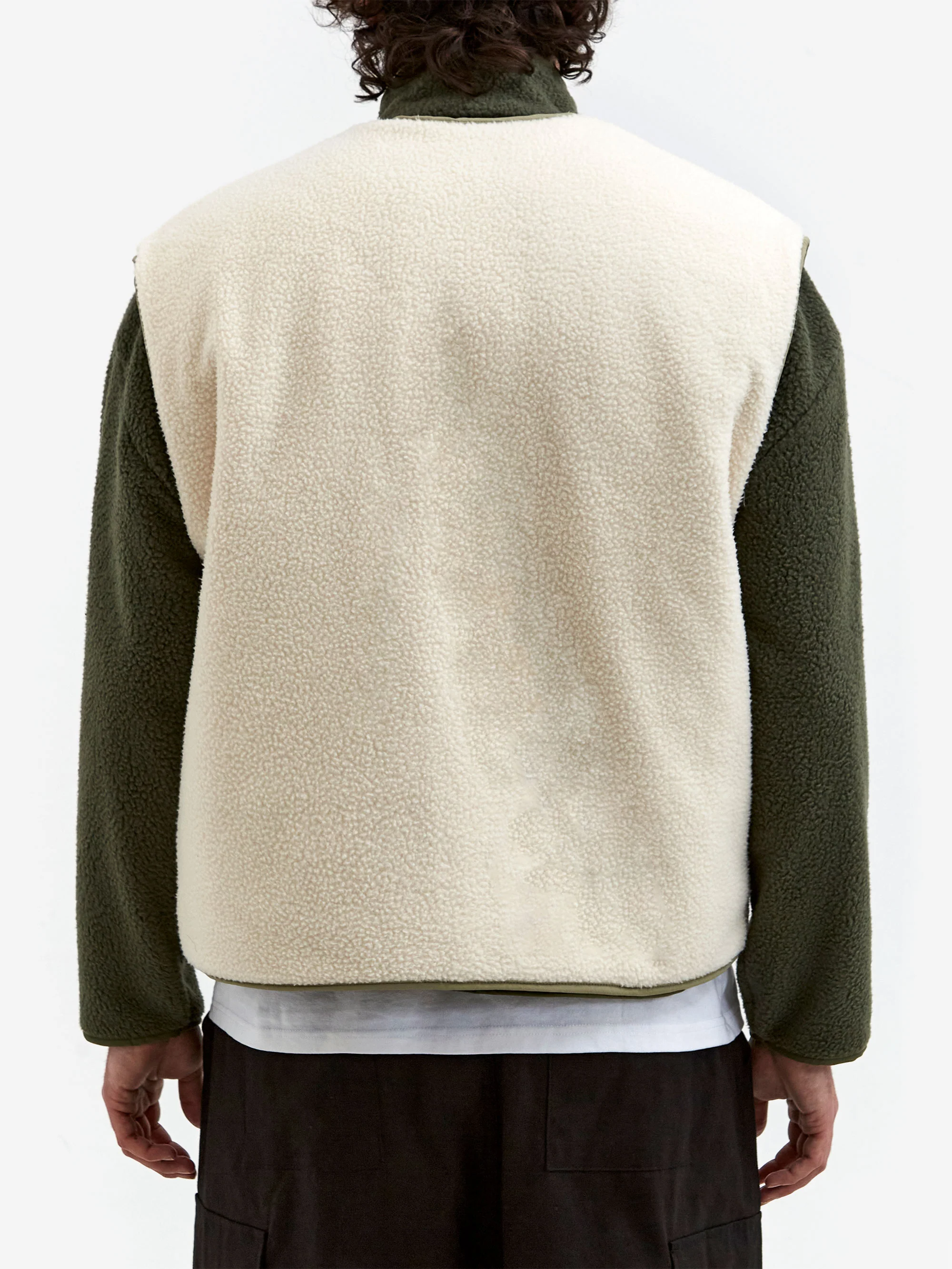 Estudio Niksen Reversible Nylon / Fleece Vest - Sage - Image 12