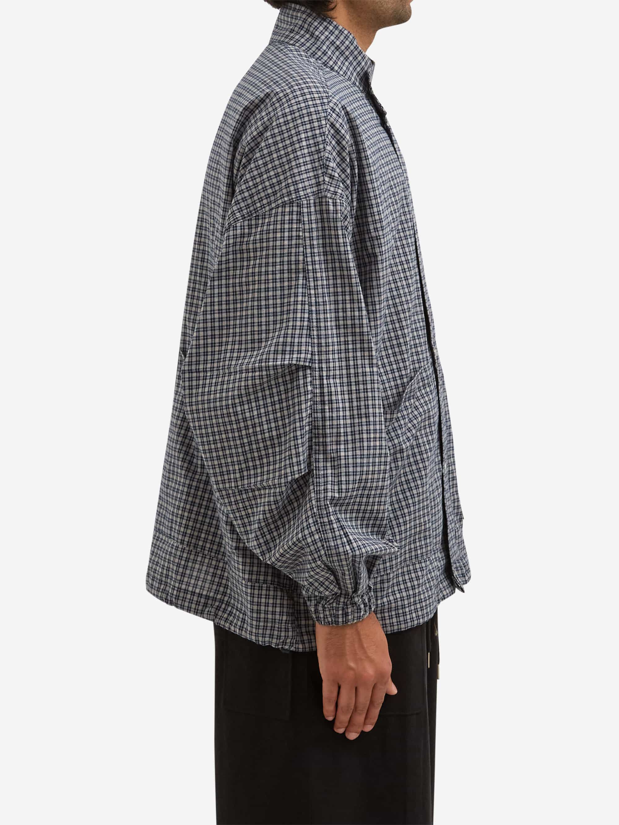 Estudio Niksen Side Pocket Light Jacket - Blue Checkered - Image 8