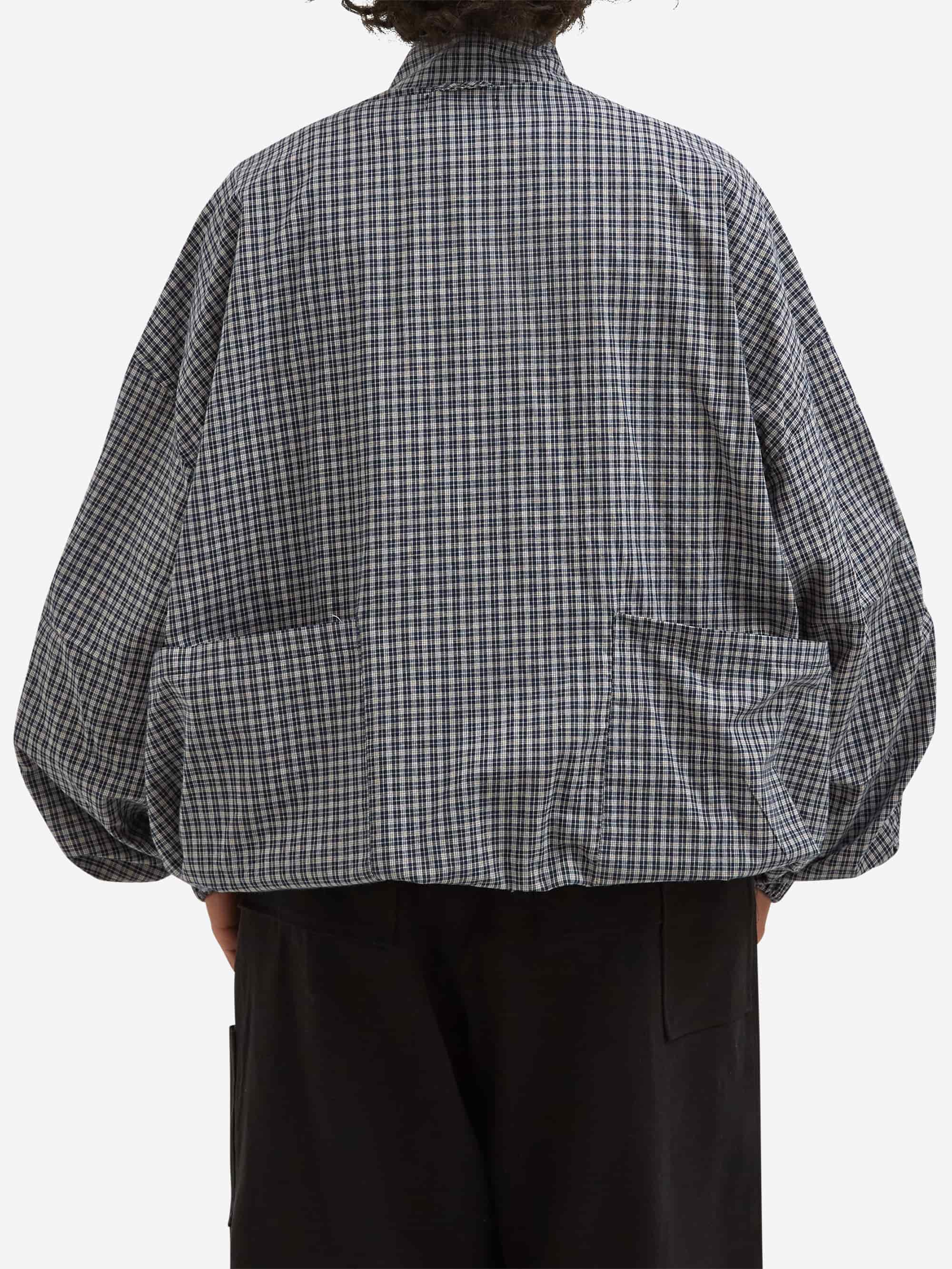 Estudio Niksen Side Pocket Light Jacket - Blue Checkered - Image 9