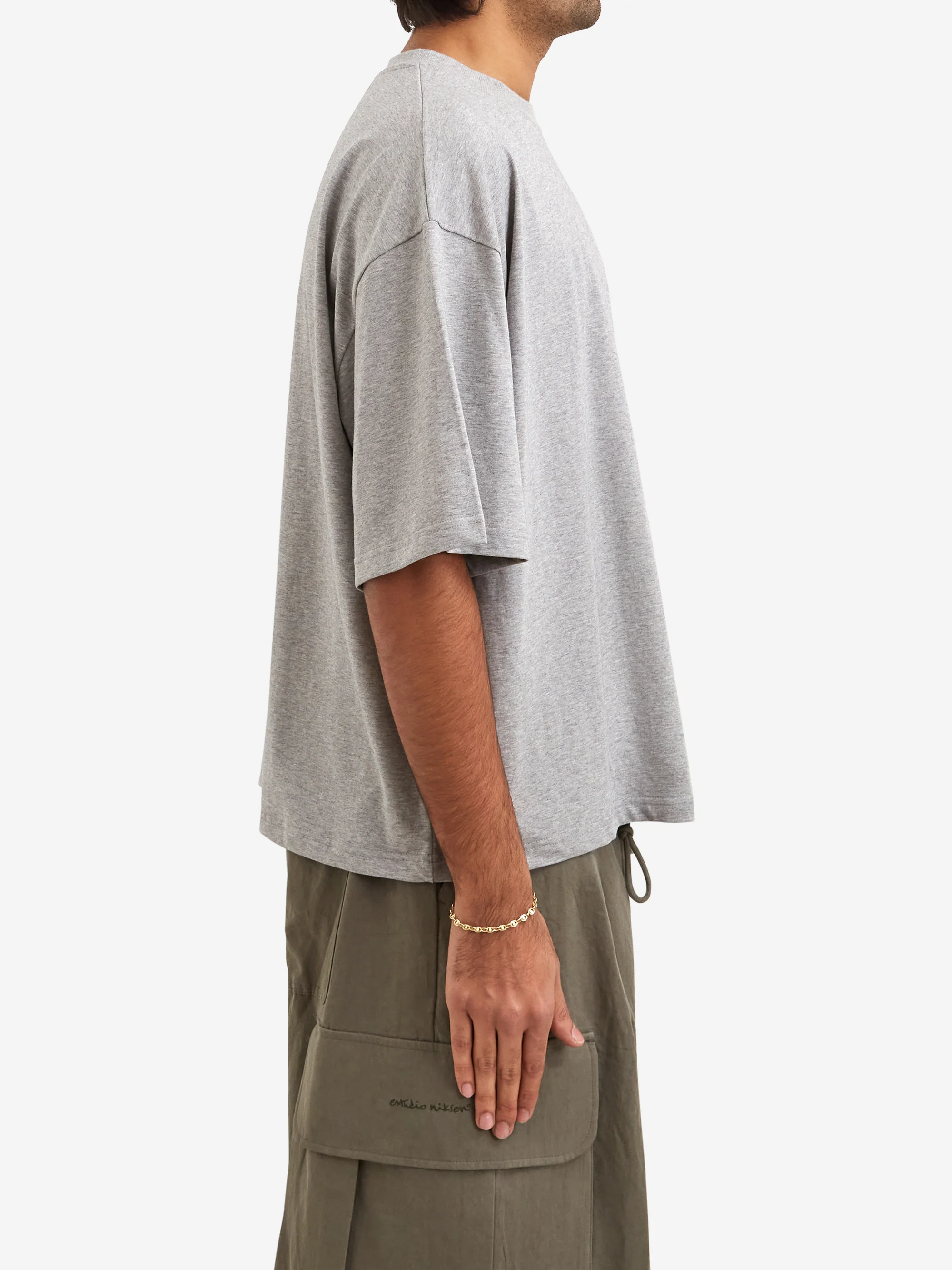 Estudio Niksen Signature Cropped Tee - Grey - Image 6