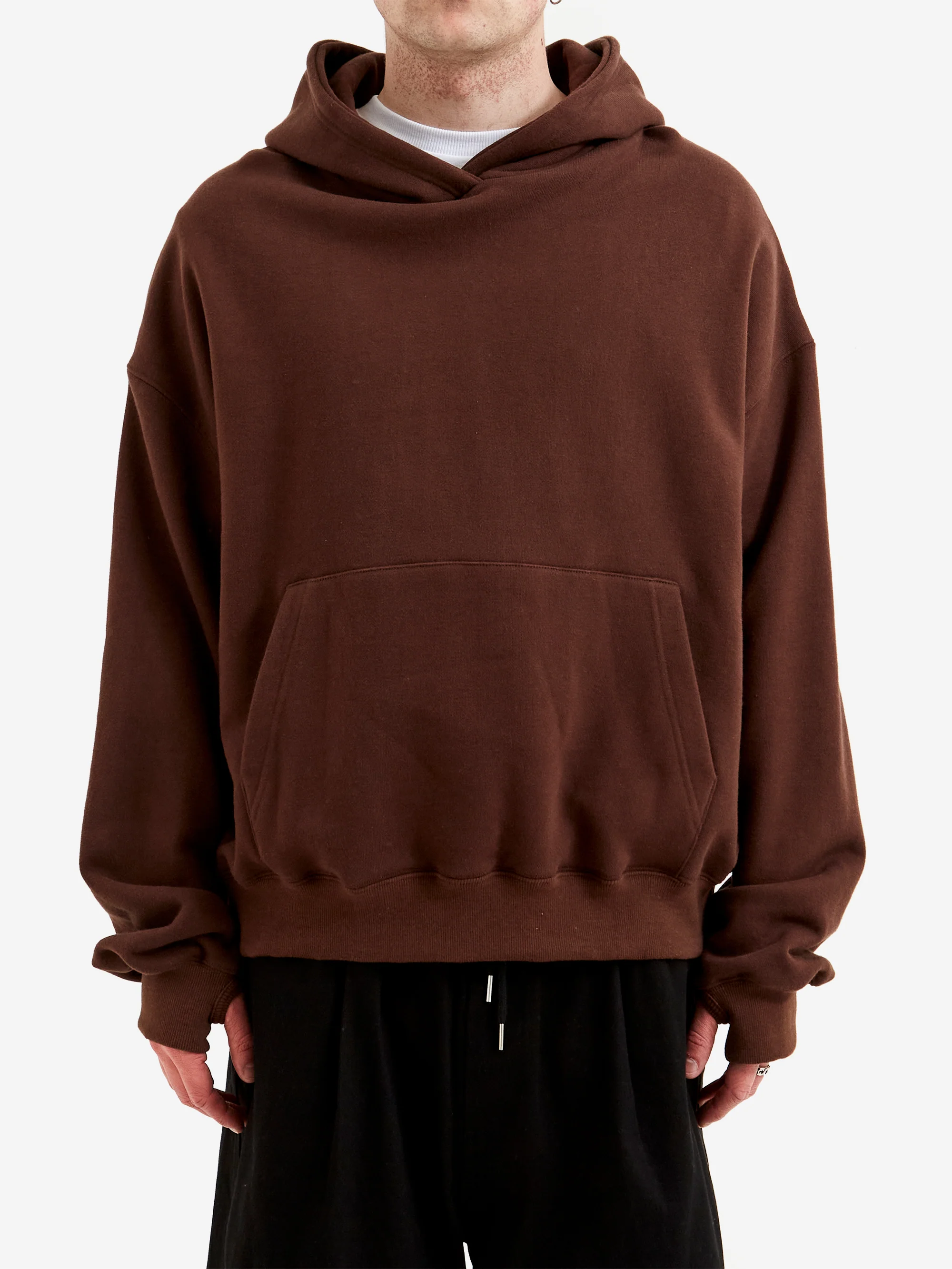 Estudio Niksen Signature Oversized Thumb Hoodie - Brown - Image 2