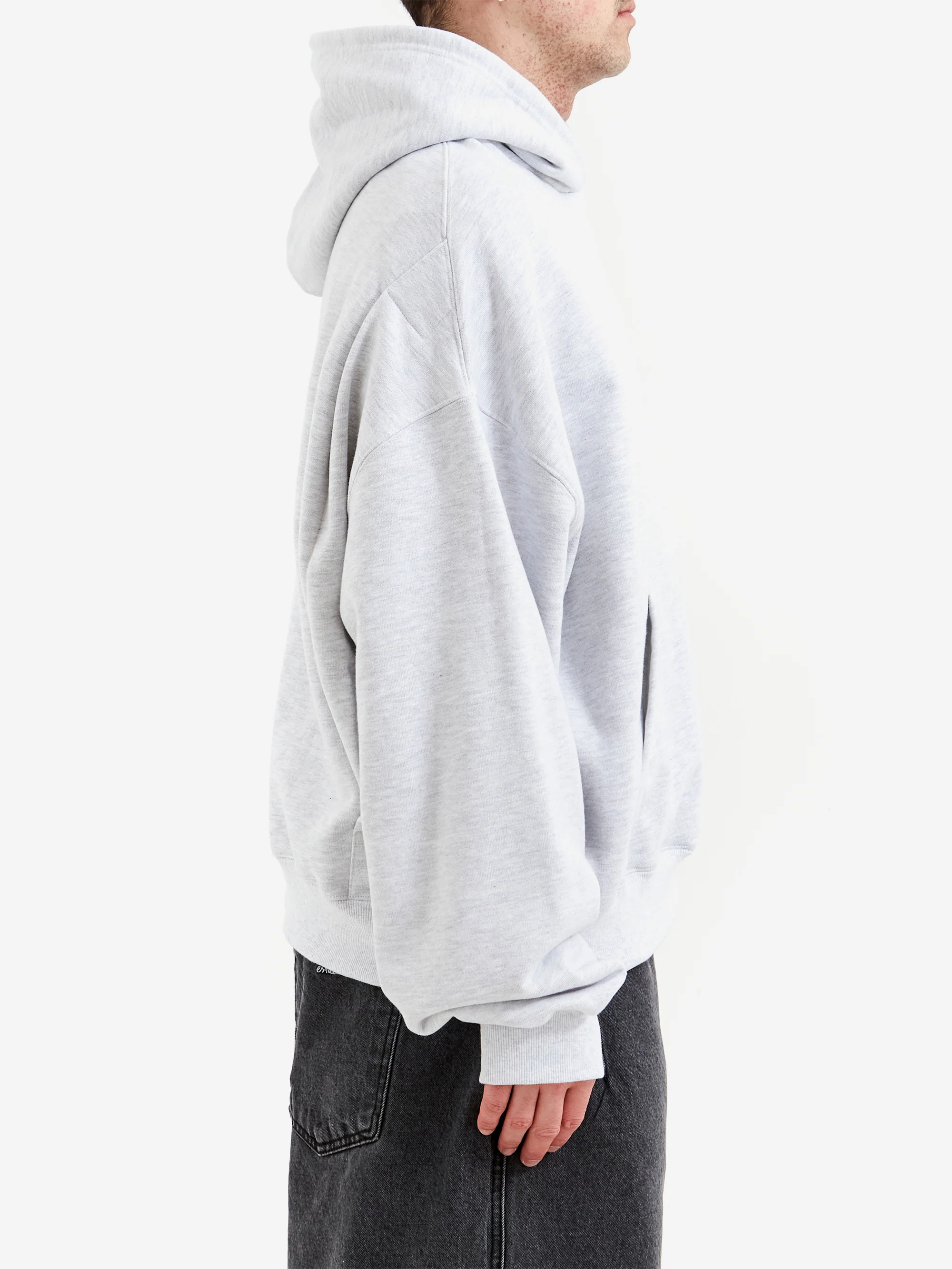 Estudio Niksen Signature Oversized Thumb Hoodie - Grey Marl - Image 5