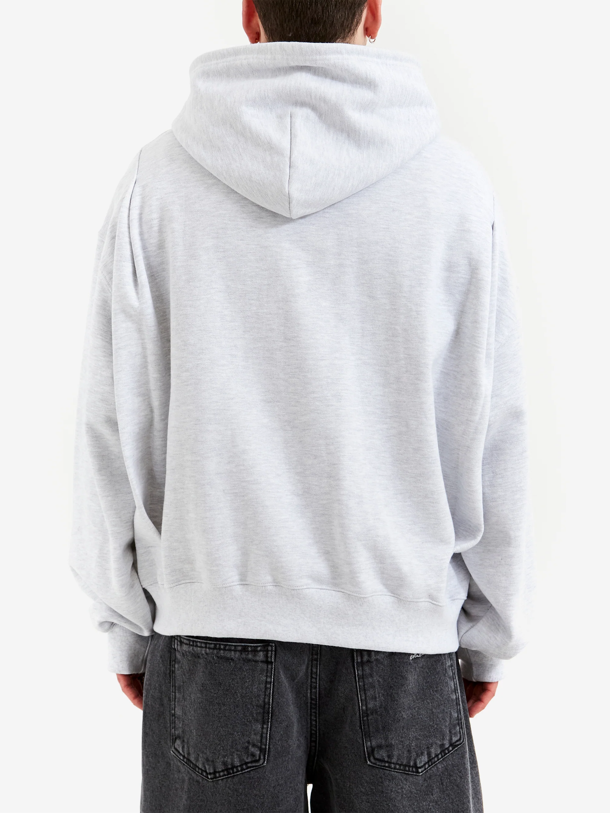 Estudio Niksen Signature Oversized Thumb Hoodie - Grey Marl - Image 6