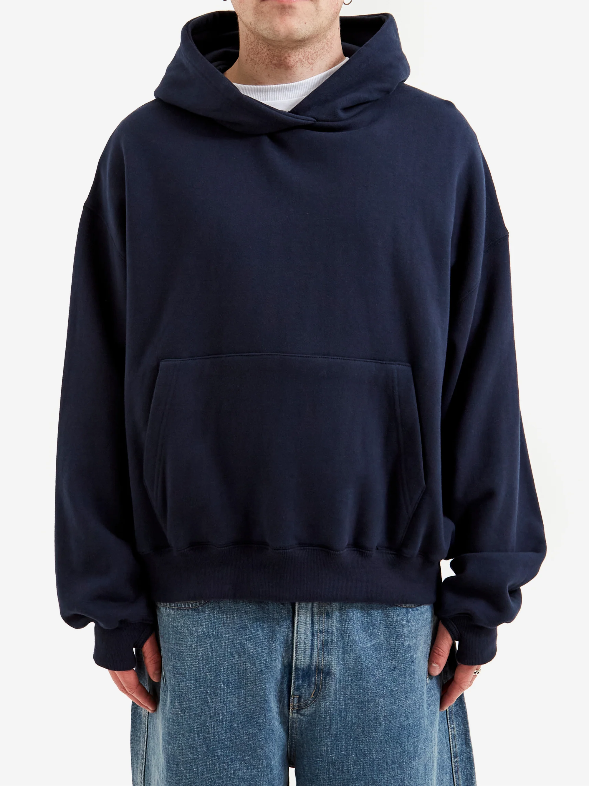 Estudio Niksen Signature Oversized Thumb Hoodie - Navy - Image 2