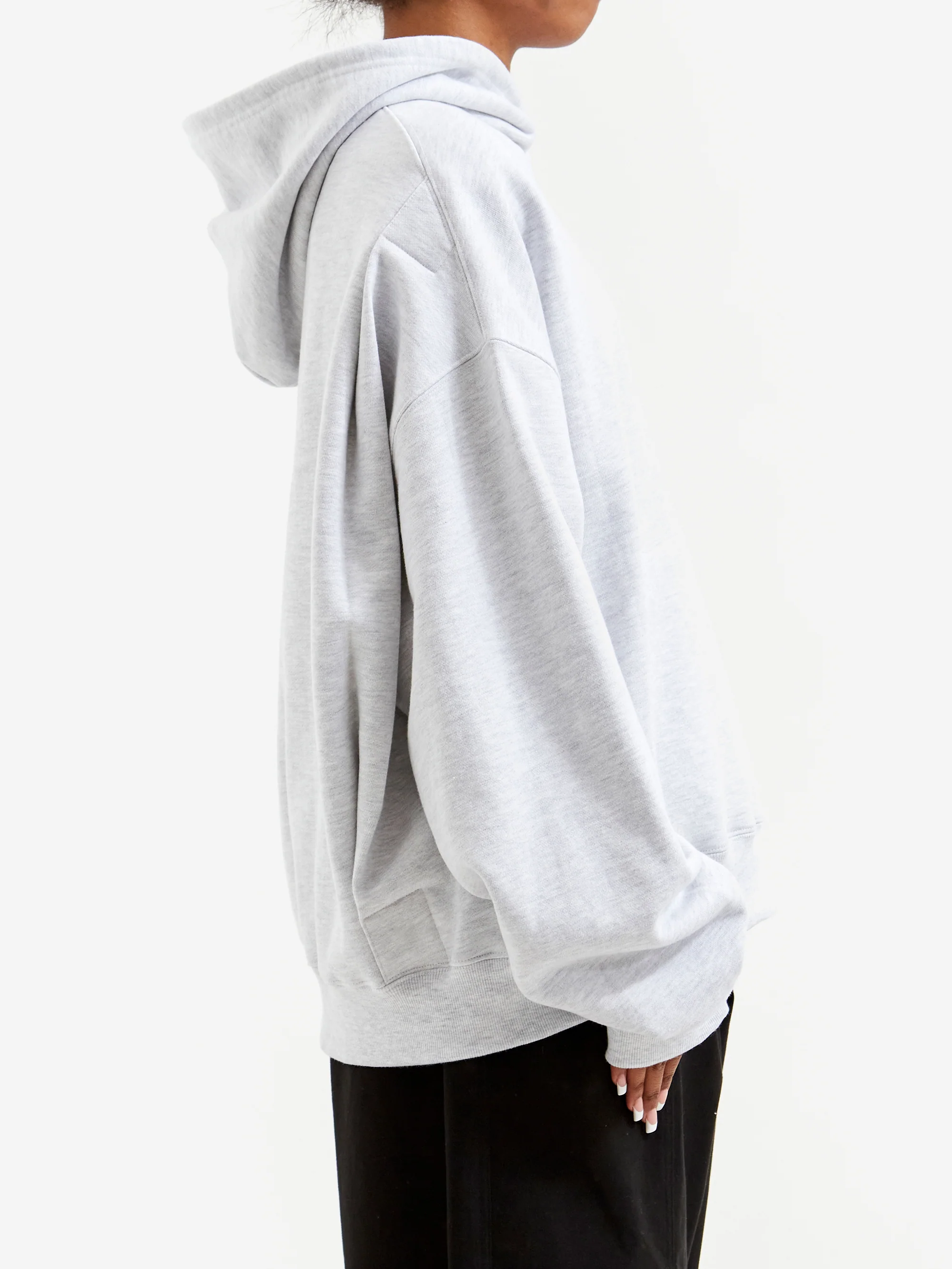 Estudio Niksen Signature Oversized Thumb Hoodie W - Grey Marl - Image 2