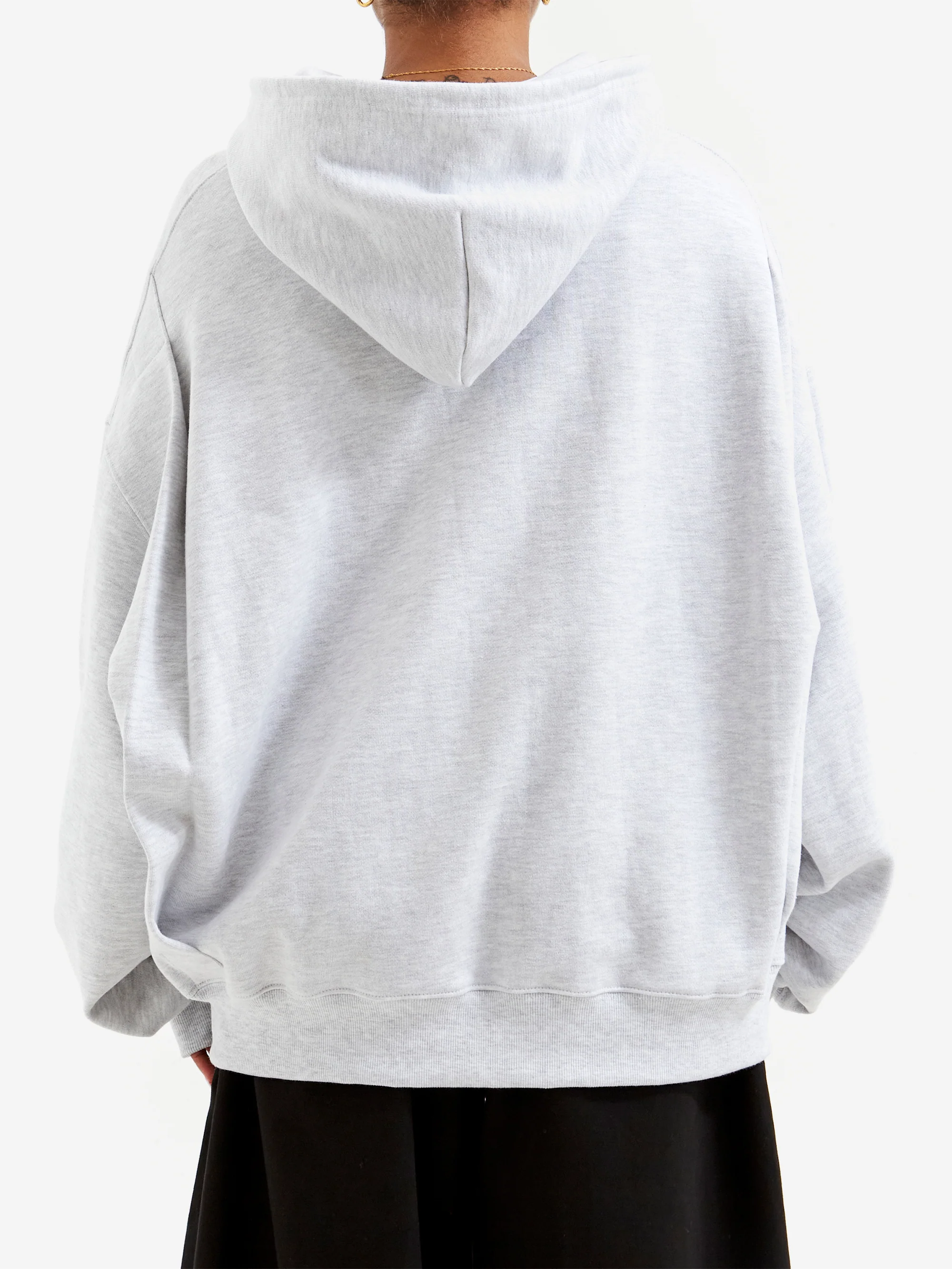 Estudio Niksen Signature Oversized Thumb Hoodie W - Grey Marl - Image 3