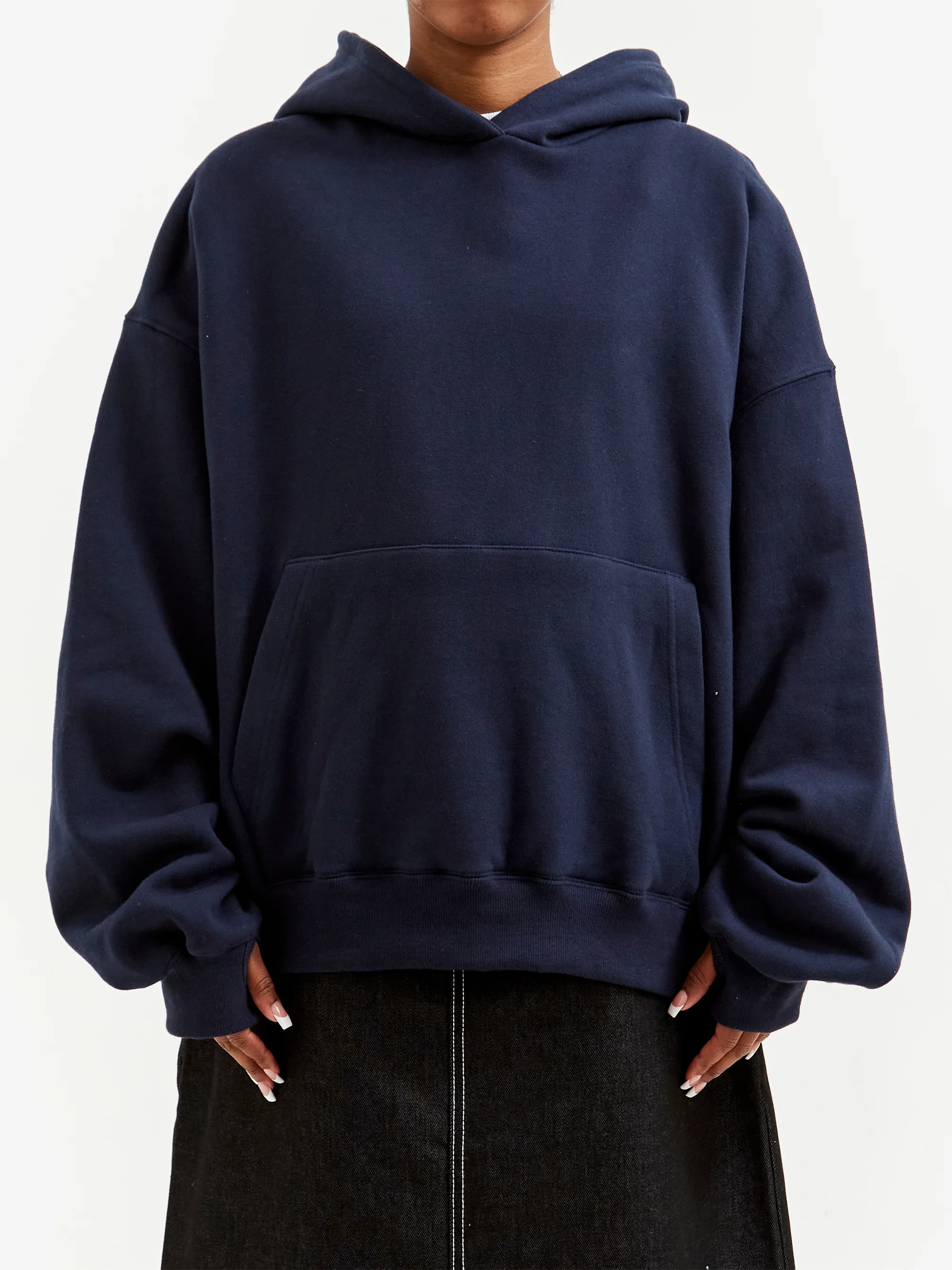 Estudio Niksen Signature Oversized Thumb Hoodie W - Navy