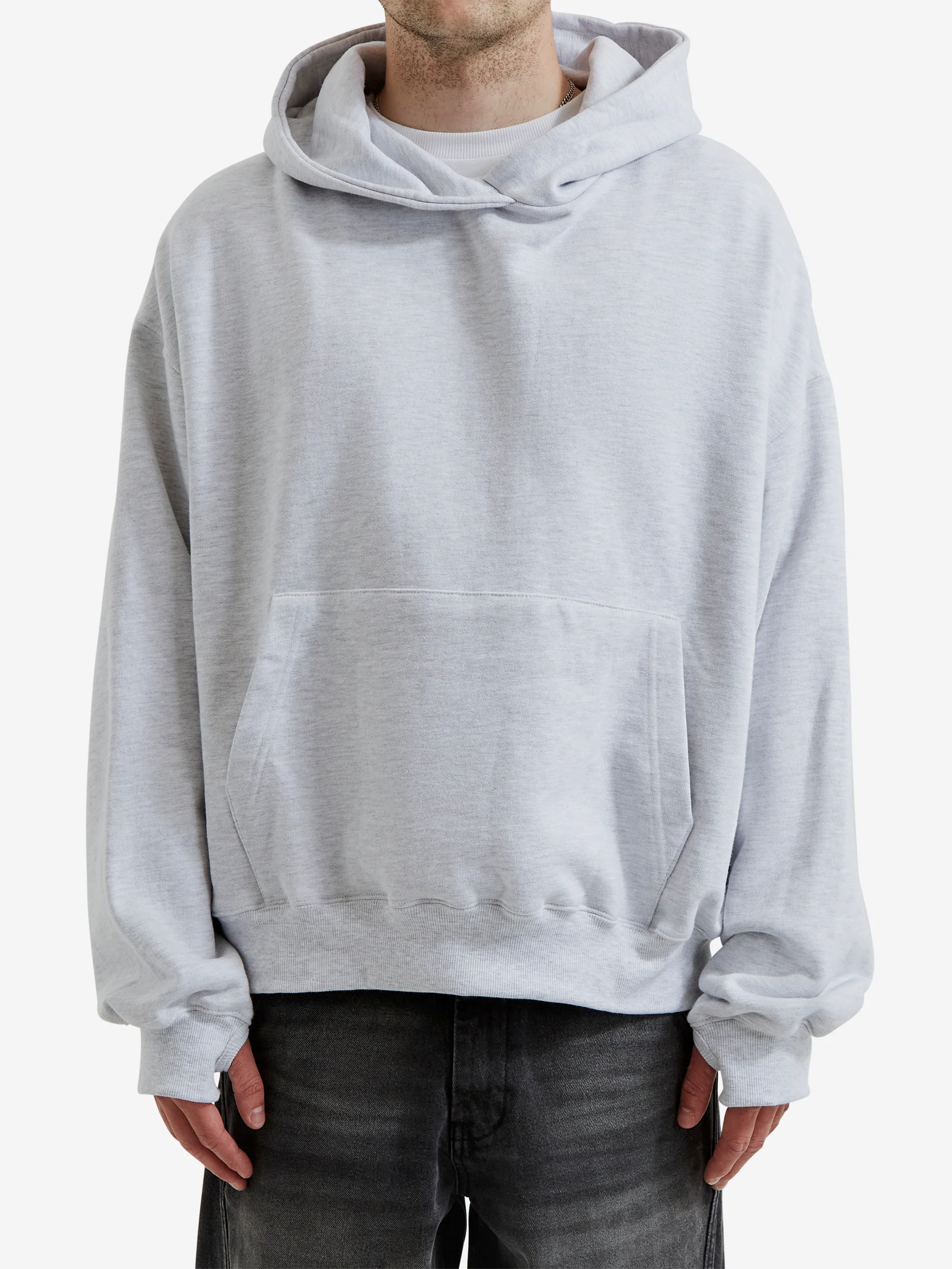 Estudio Niksen Signature Thumb Hoodie - Light Grey - Image 2