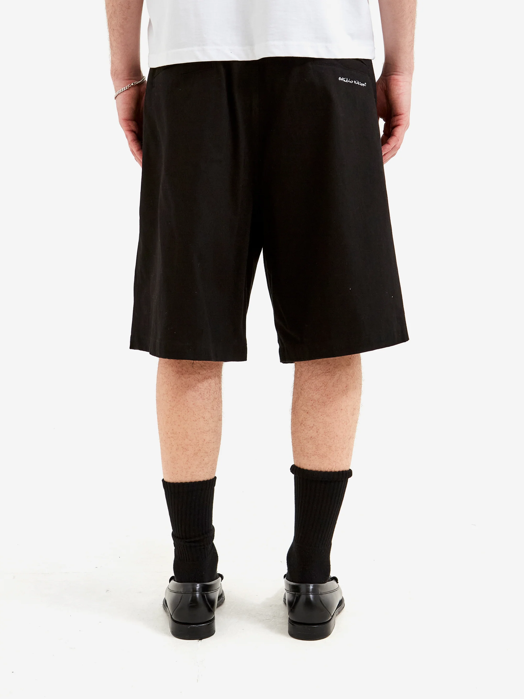 Estudio Niksen Stopper Balloon Bermuda Shorts - Black - Image 6