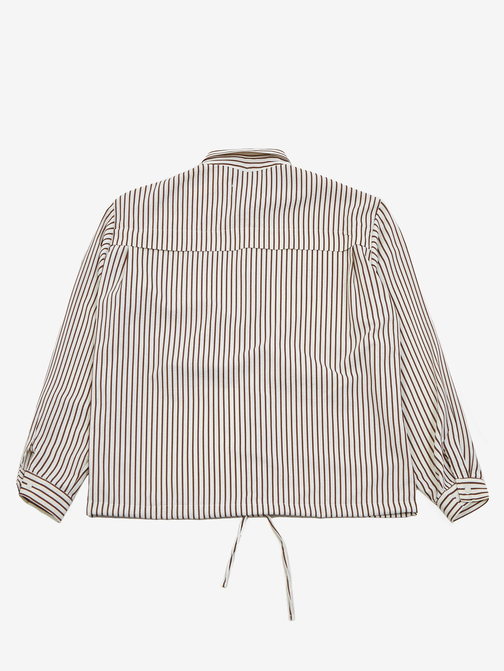 Estudio Niksen Stripe Pocket Overshirt - Brown Stripe - Image 5