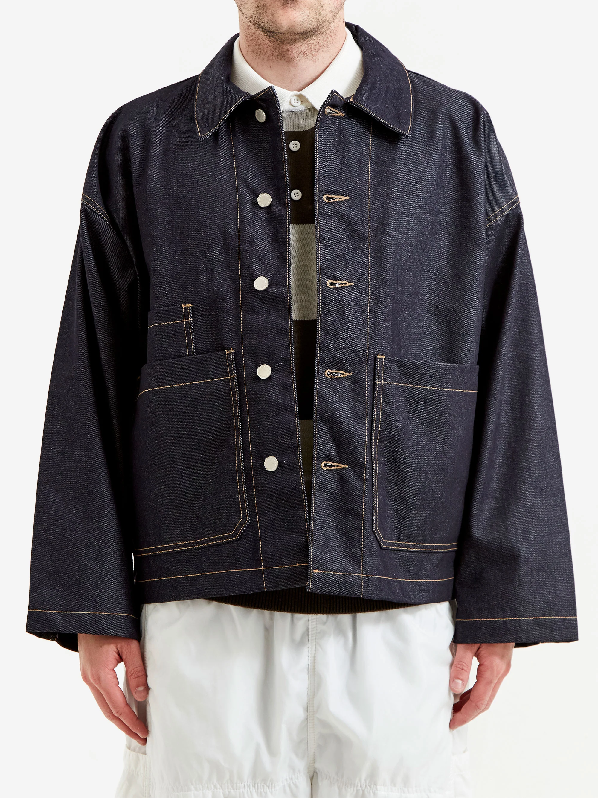 Estudio Niksen Three-pocket Work Jacket - Indigo - Image 2