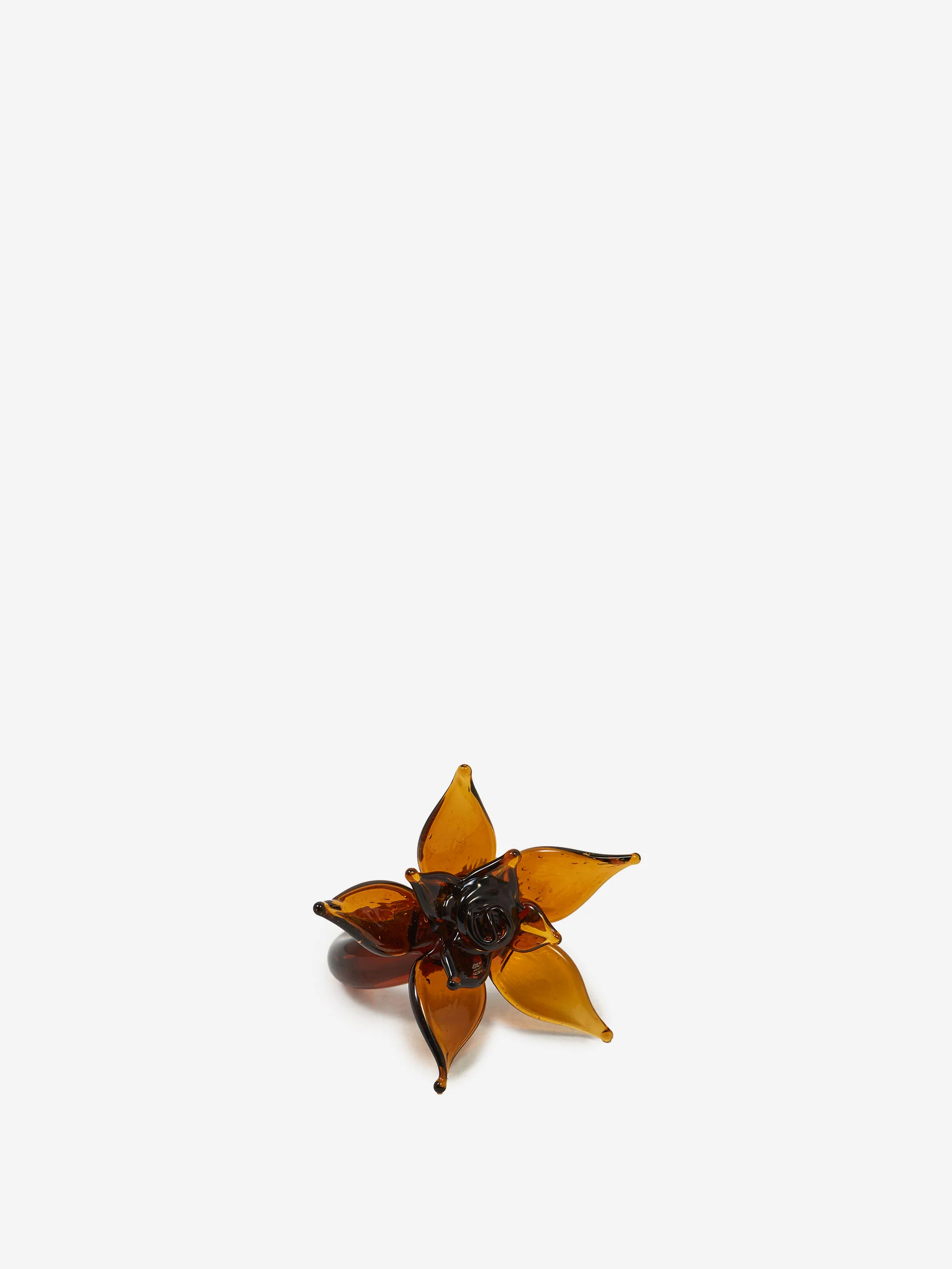Eyland Hattie Glass Flower Ring - Clear