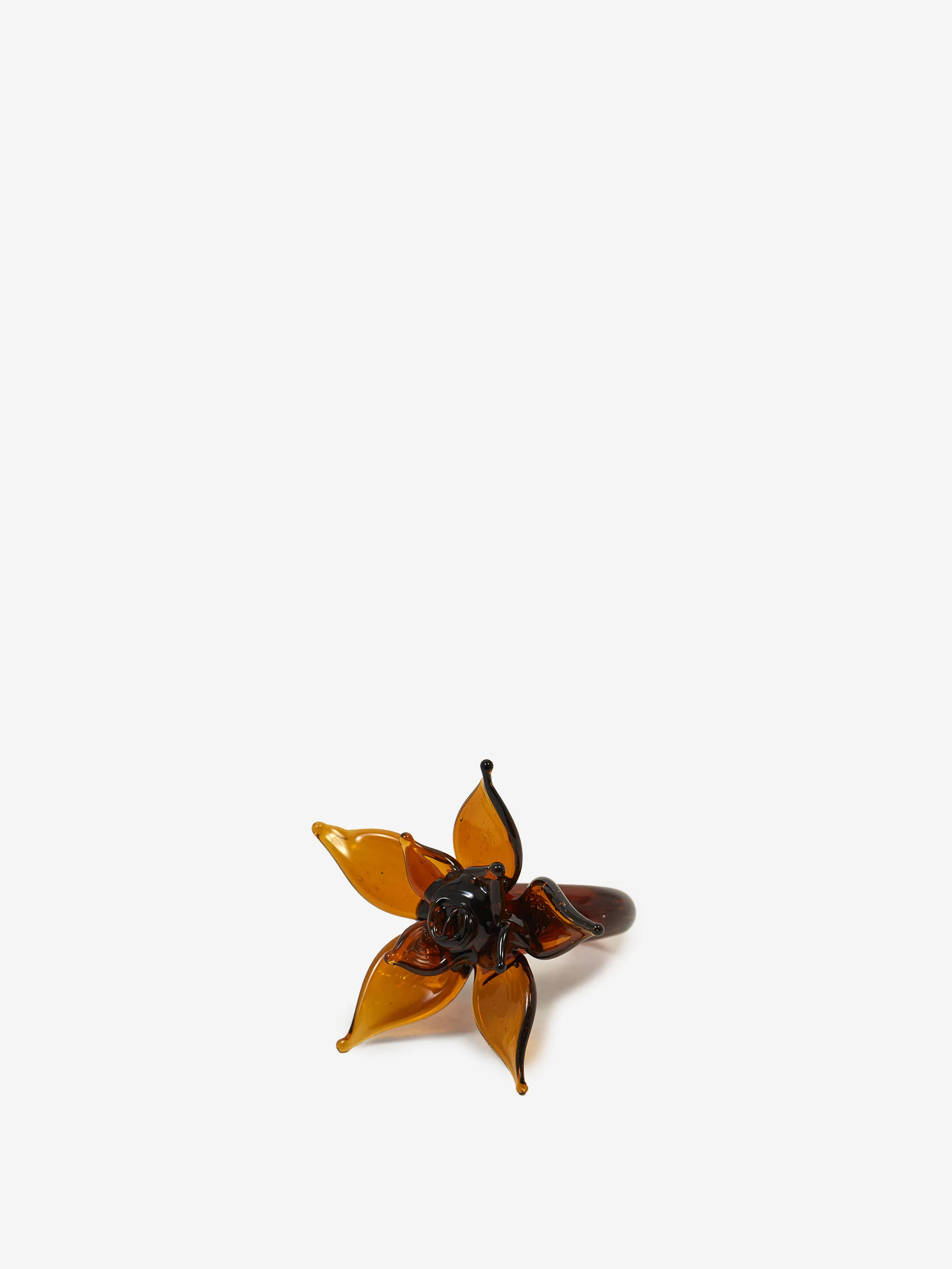 Eyland Hattie Glass Flower Ring - Clear - Image 6