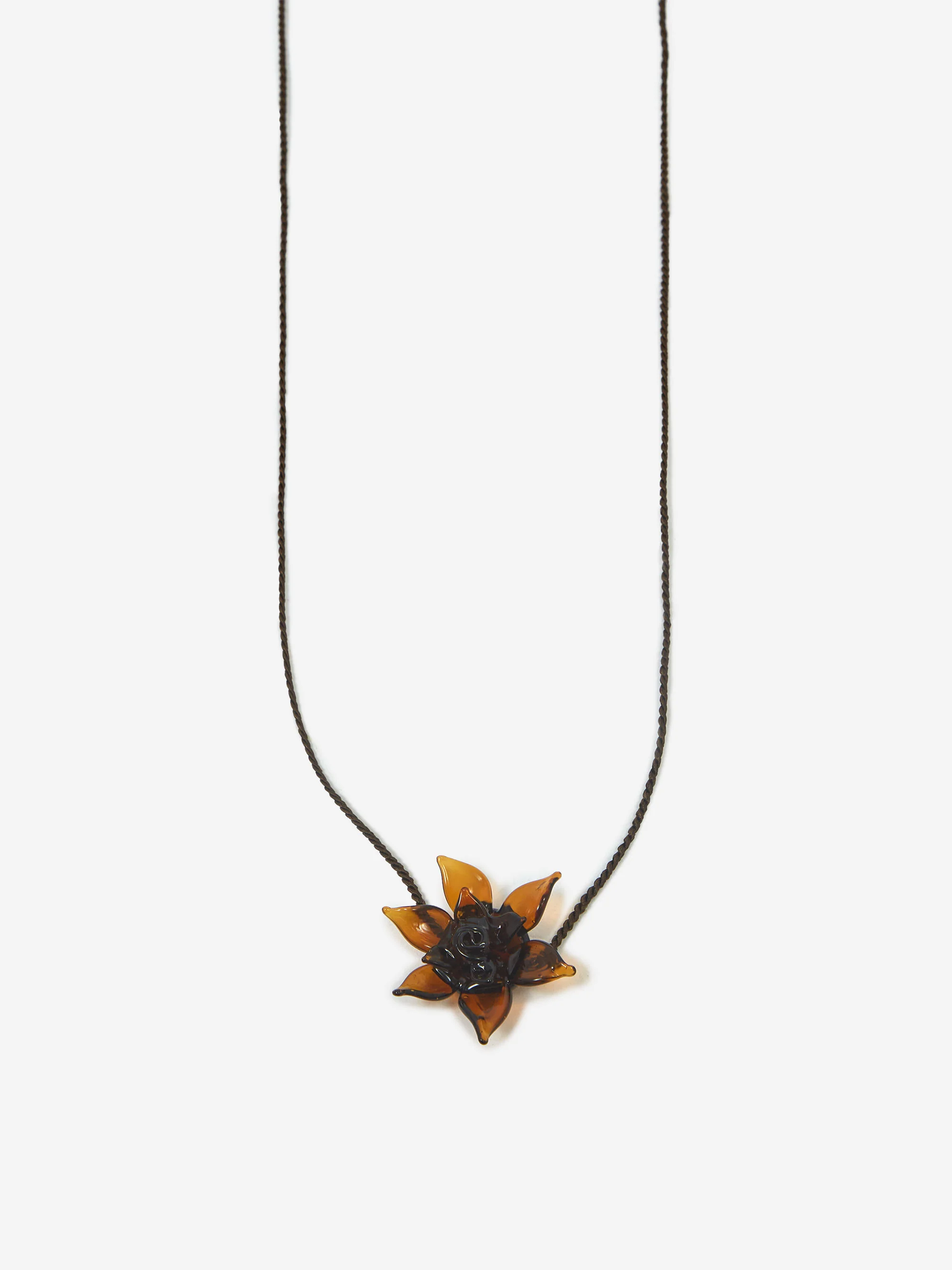 Eyland Rina Glass Flower Necklace - Brown