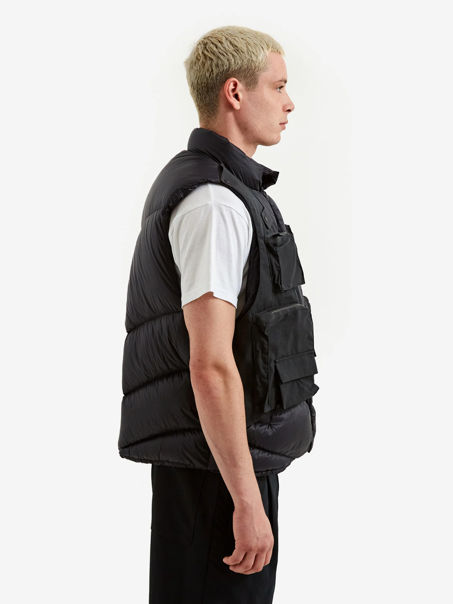 F/CE 2Way Diagonal Down Vest - Black - Image 10