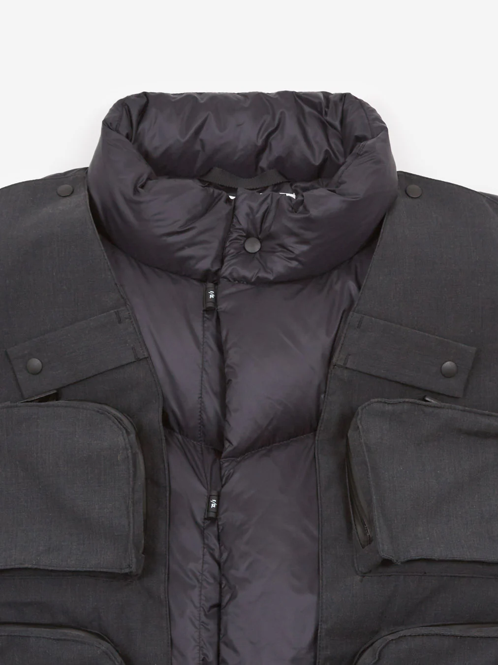 F/CE 2Way Diagonal Down Vest - Black - Image 3