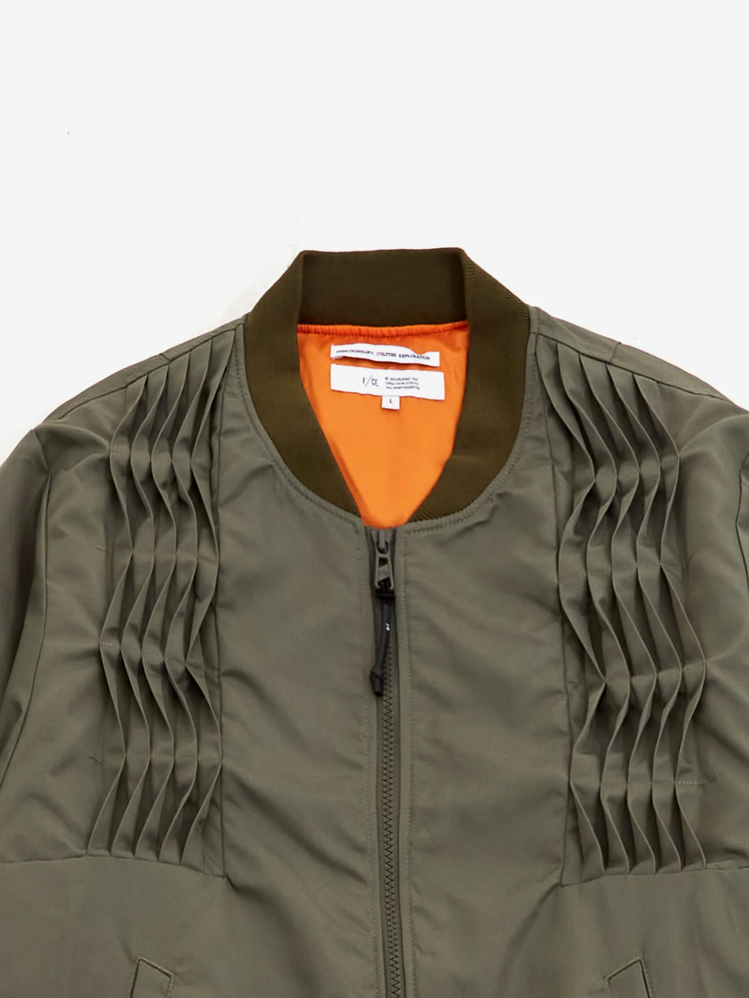 F/CE Folding Pleats Flight Jacket - Olive - Image 4
