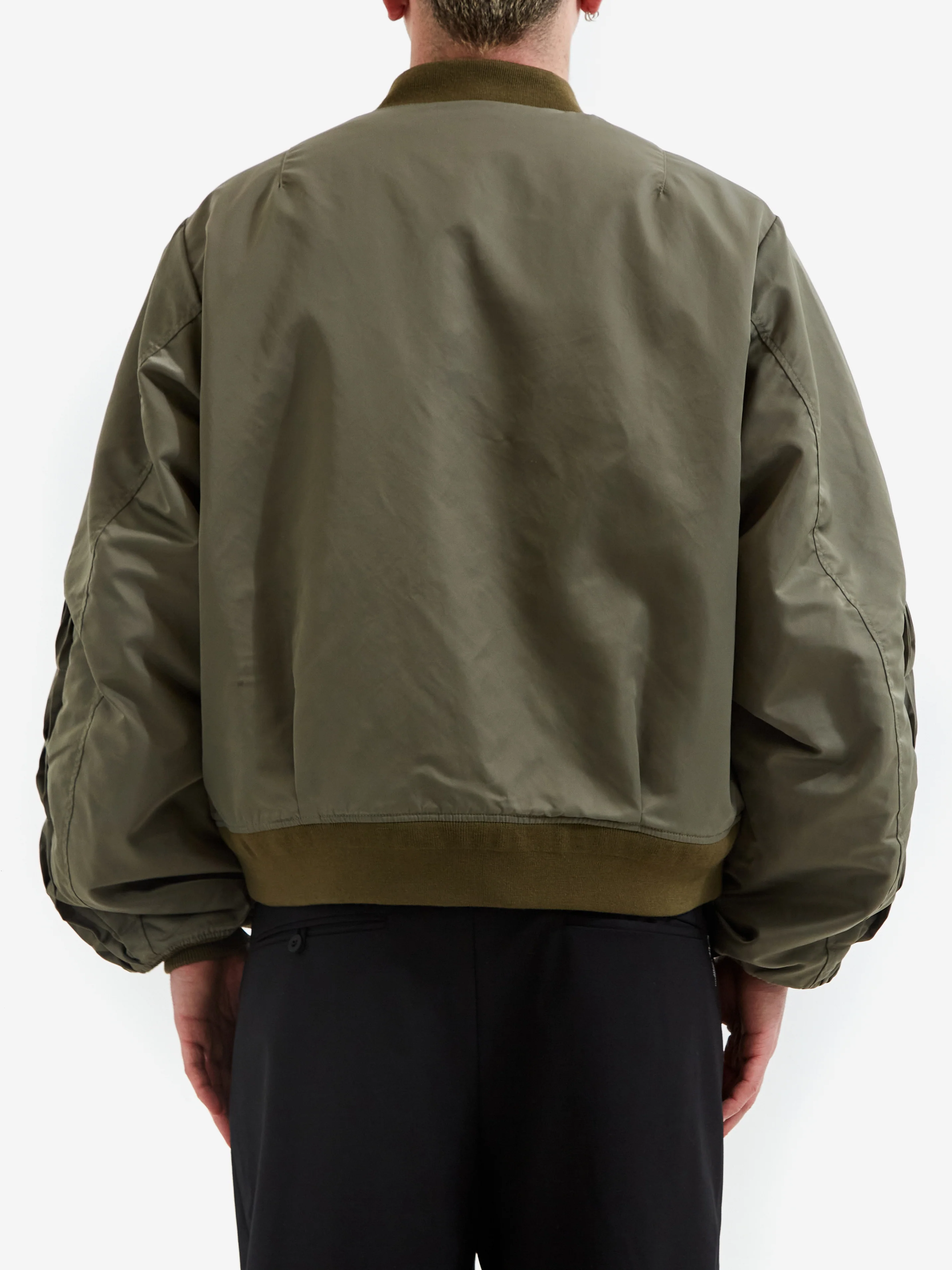 F/CE Folding Pleats Flight Jacket - Olive - Image 7