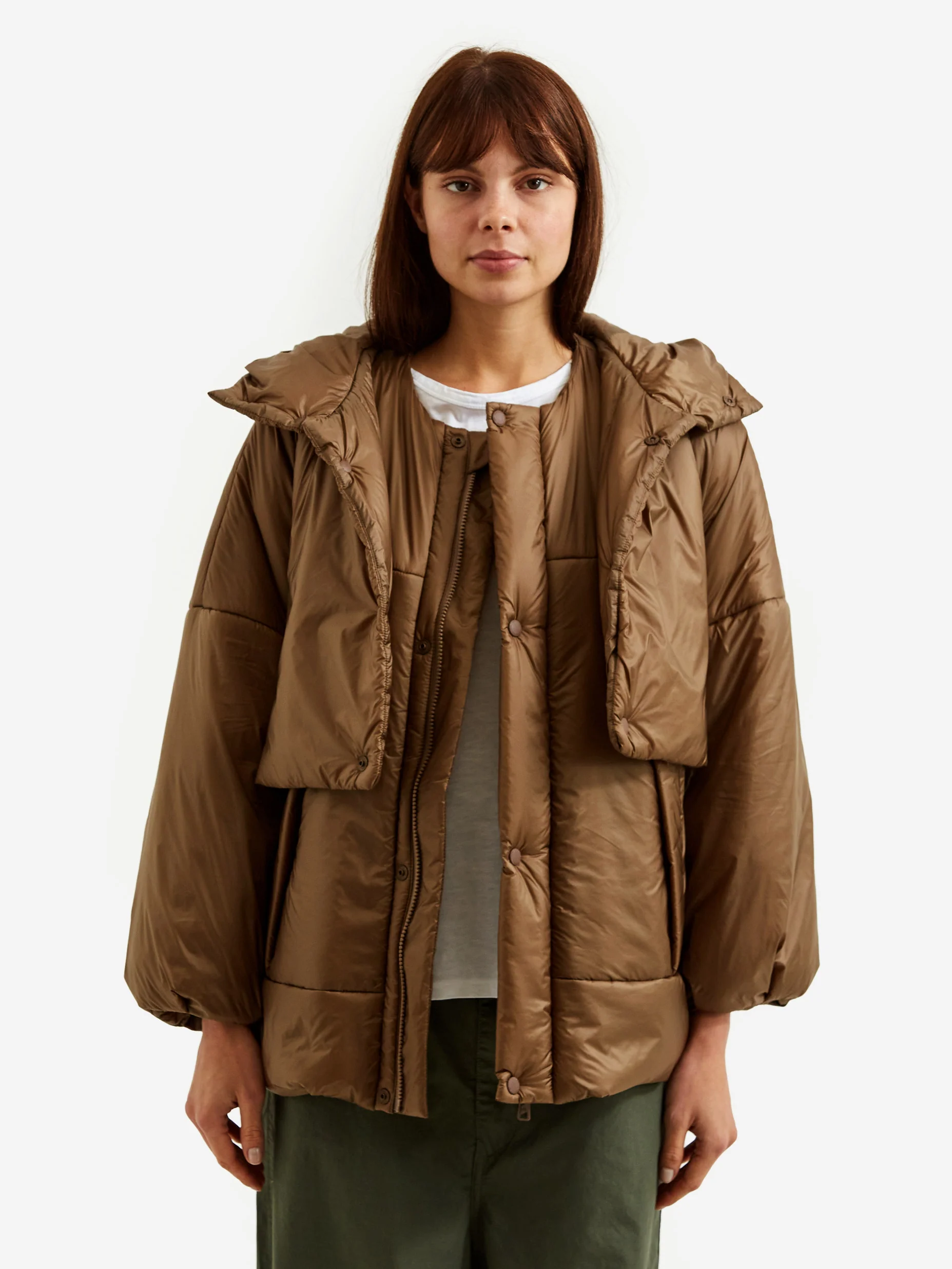 F/CE Layered Padding Blouson - Brown - Image 3
