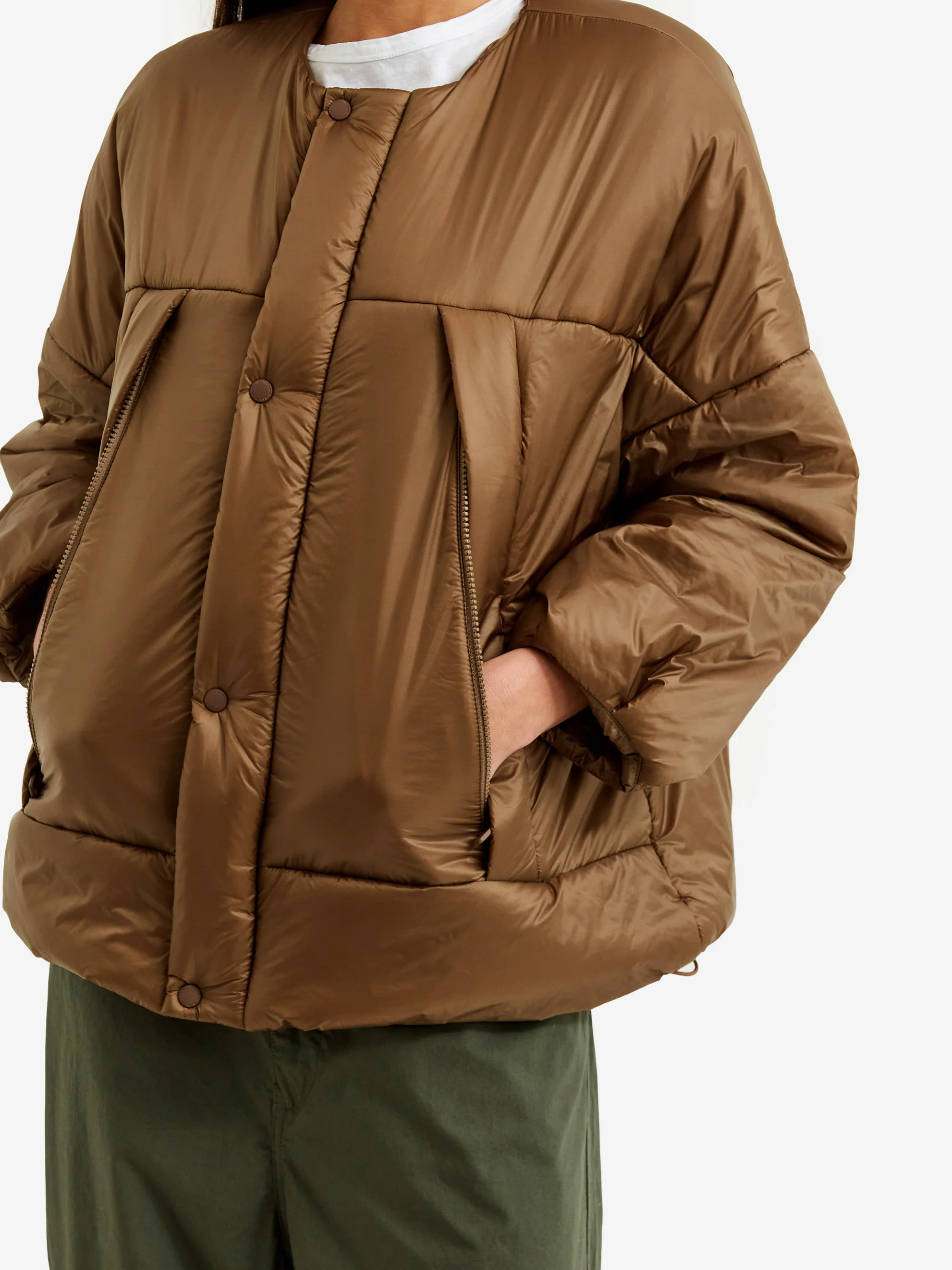 F/CE Layered Padding Blouson - Brown - Image 7
