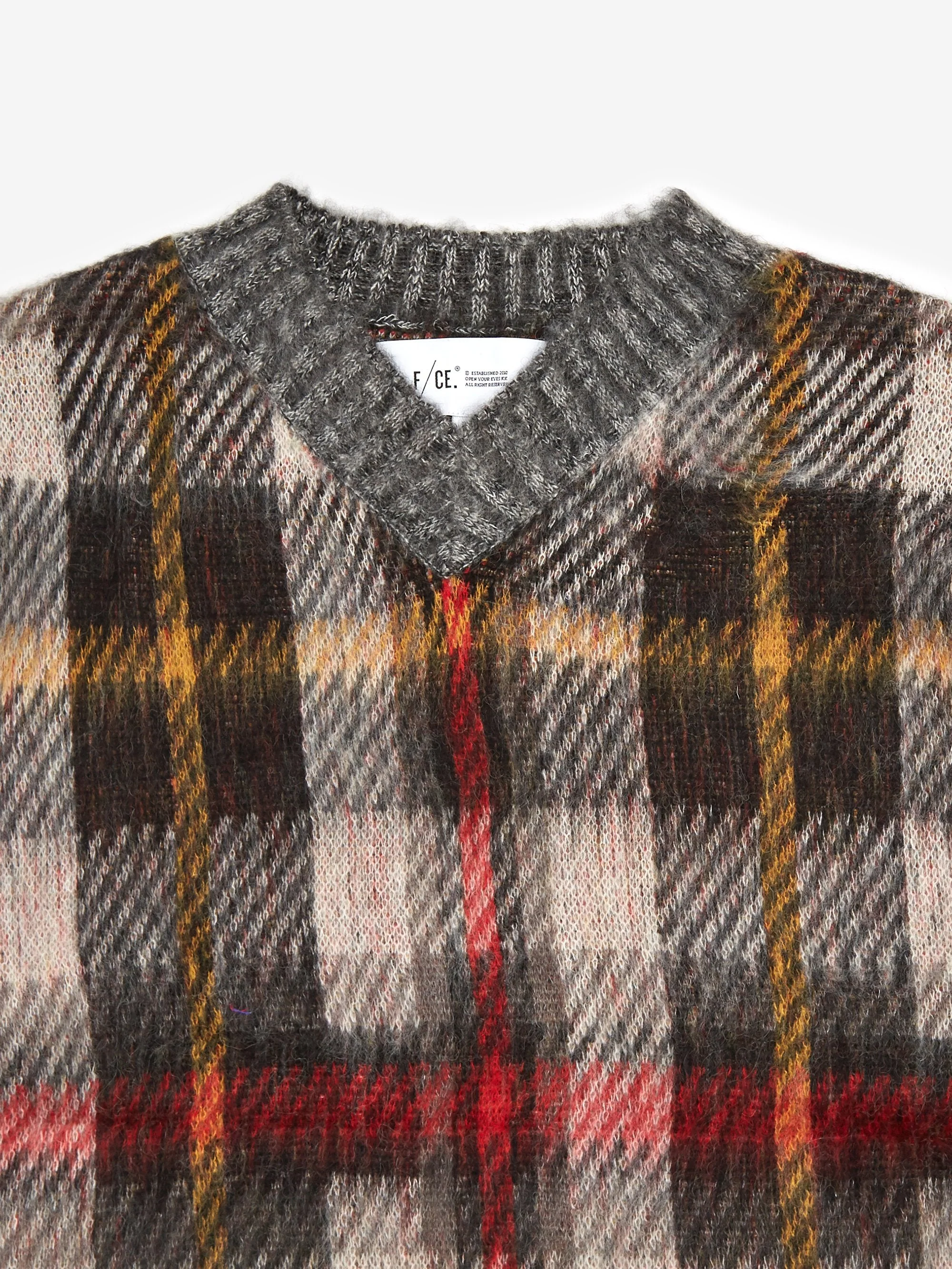 F/CE Mohair Check Knit Jumper - Multi - Image 2