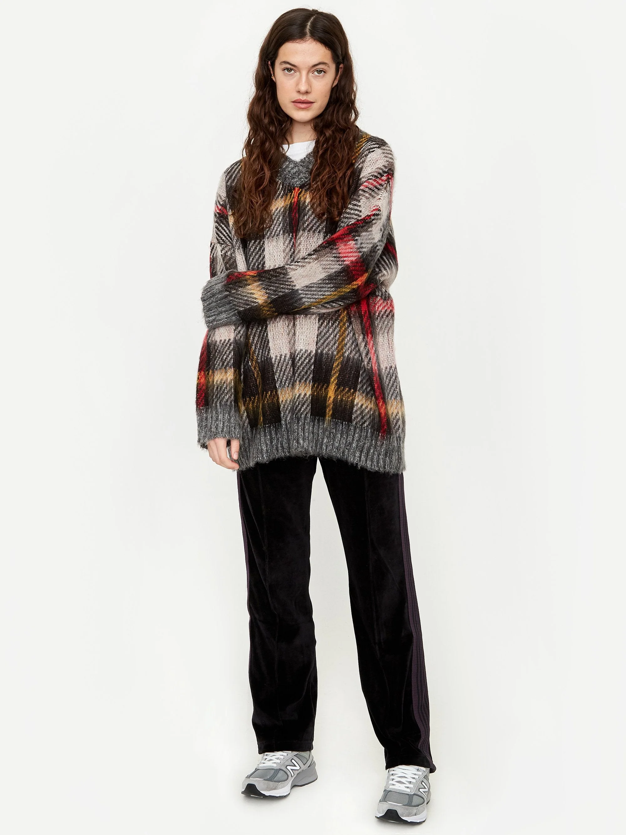 F/CE Mohair Check Knit Jumper - Multi - Image 4