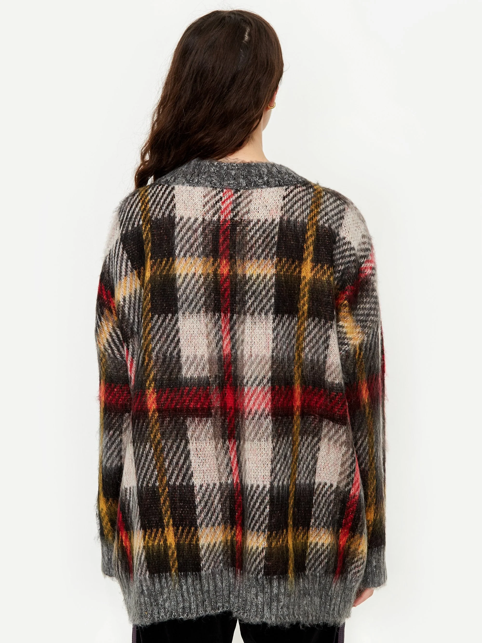 F/CE Mohair Check Knit Jumper - Multi - Image 5