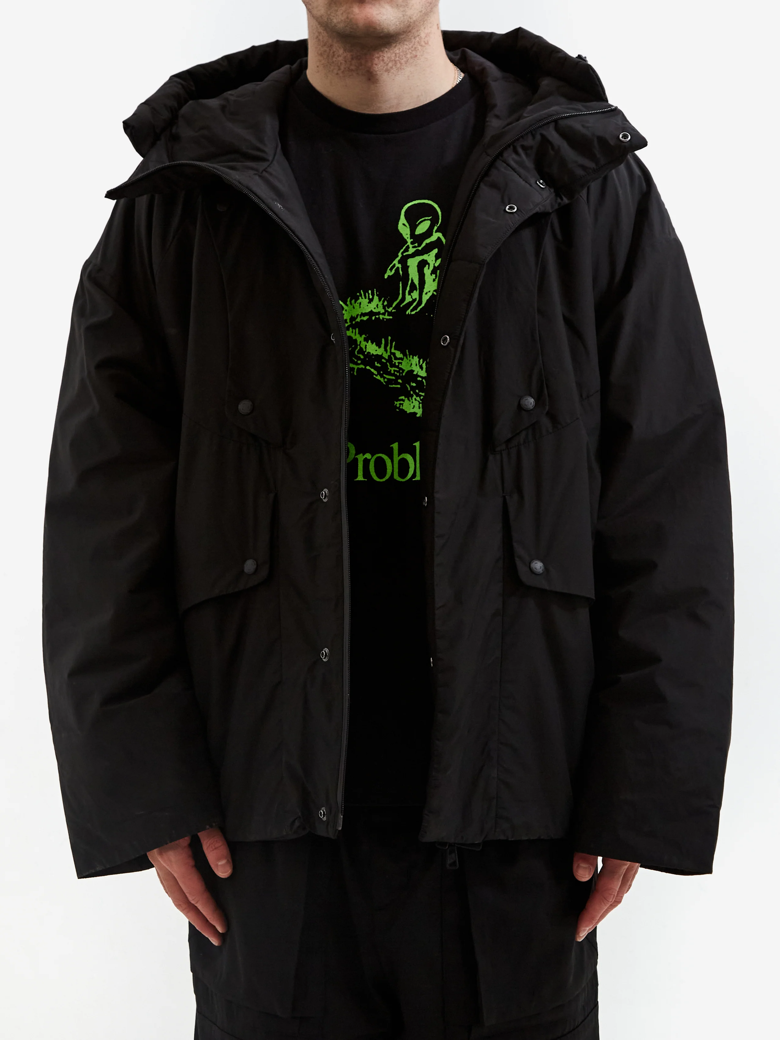F/CE Recycle Nylon Padding Jacket - Black - Image 2