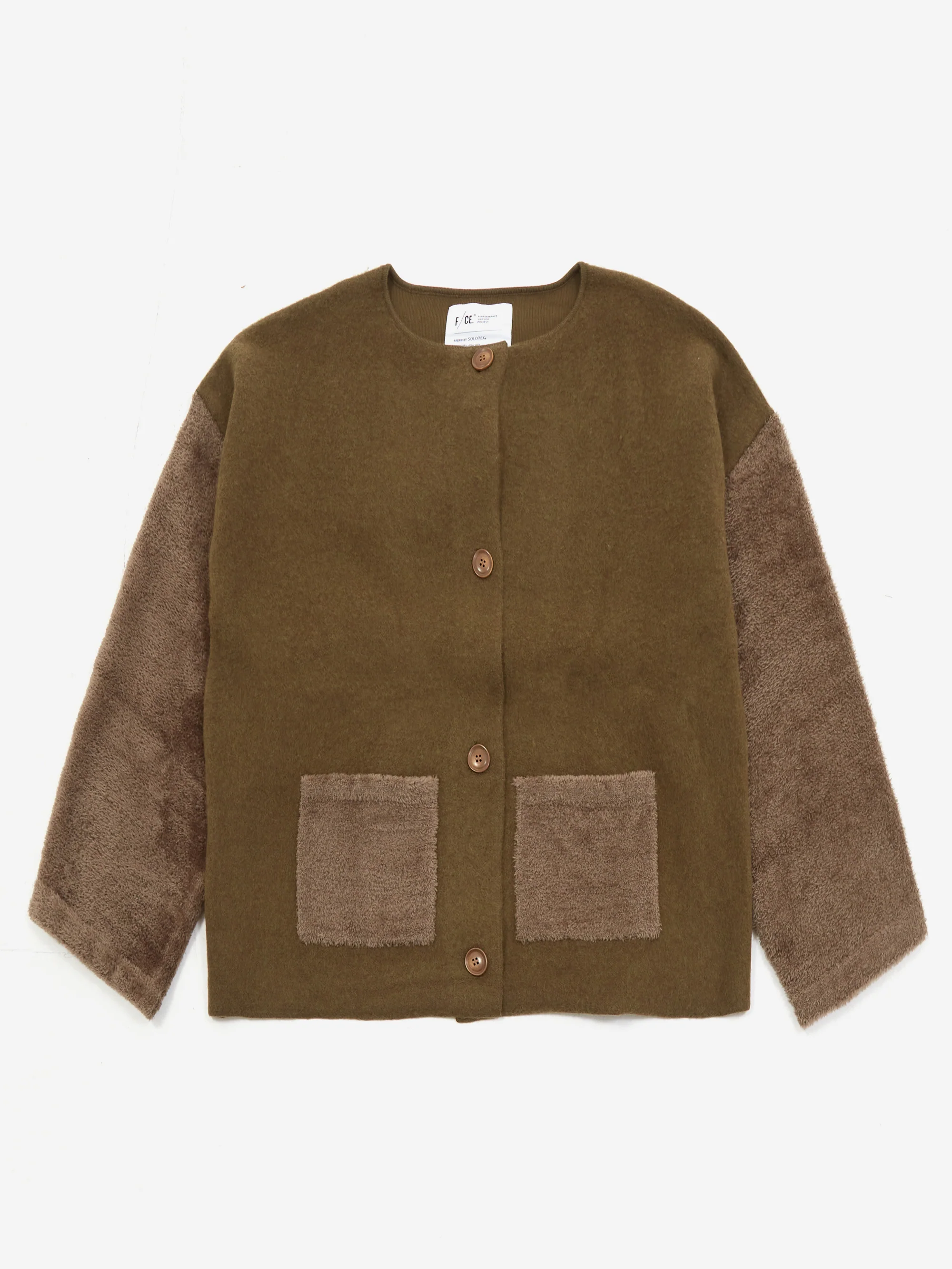 F/CE Solotex Switching Cardigan - Olive - Image 4