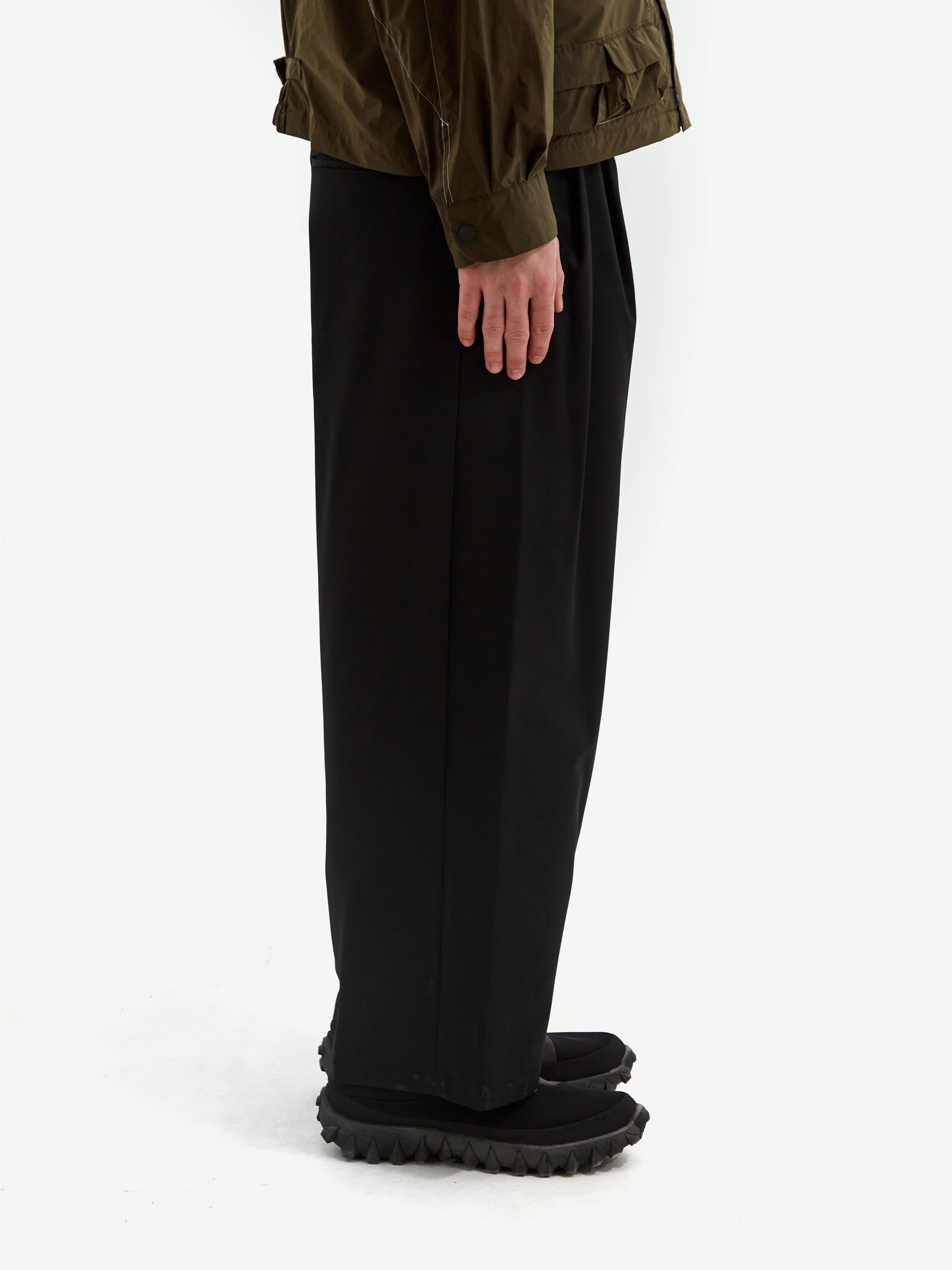 F/CE Waterproof Tech Wool Wide Pants - Black - Image 5