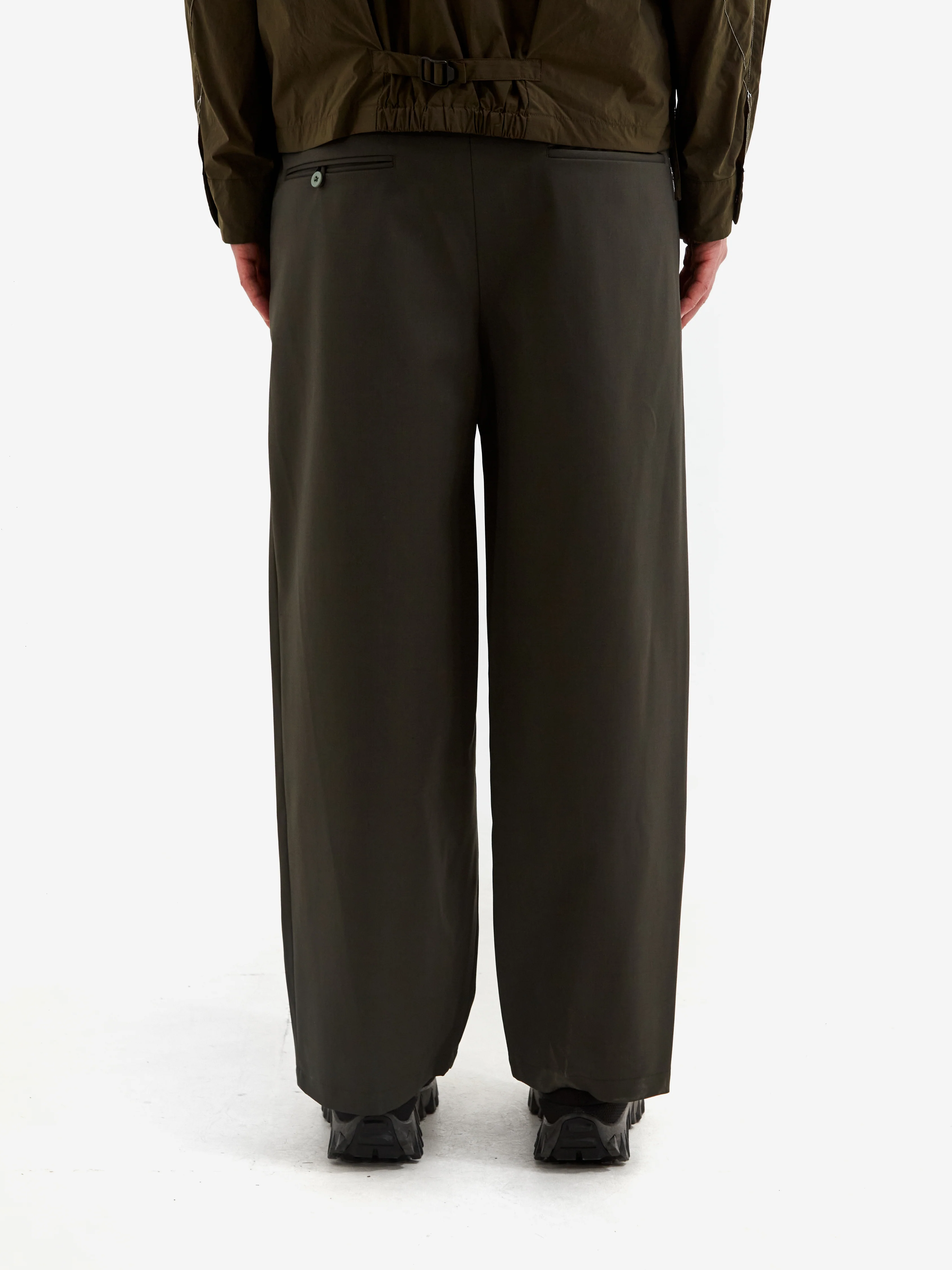 F/CE Waterproof Tech Wool Wide Pants - Olive - Image 6