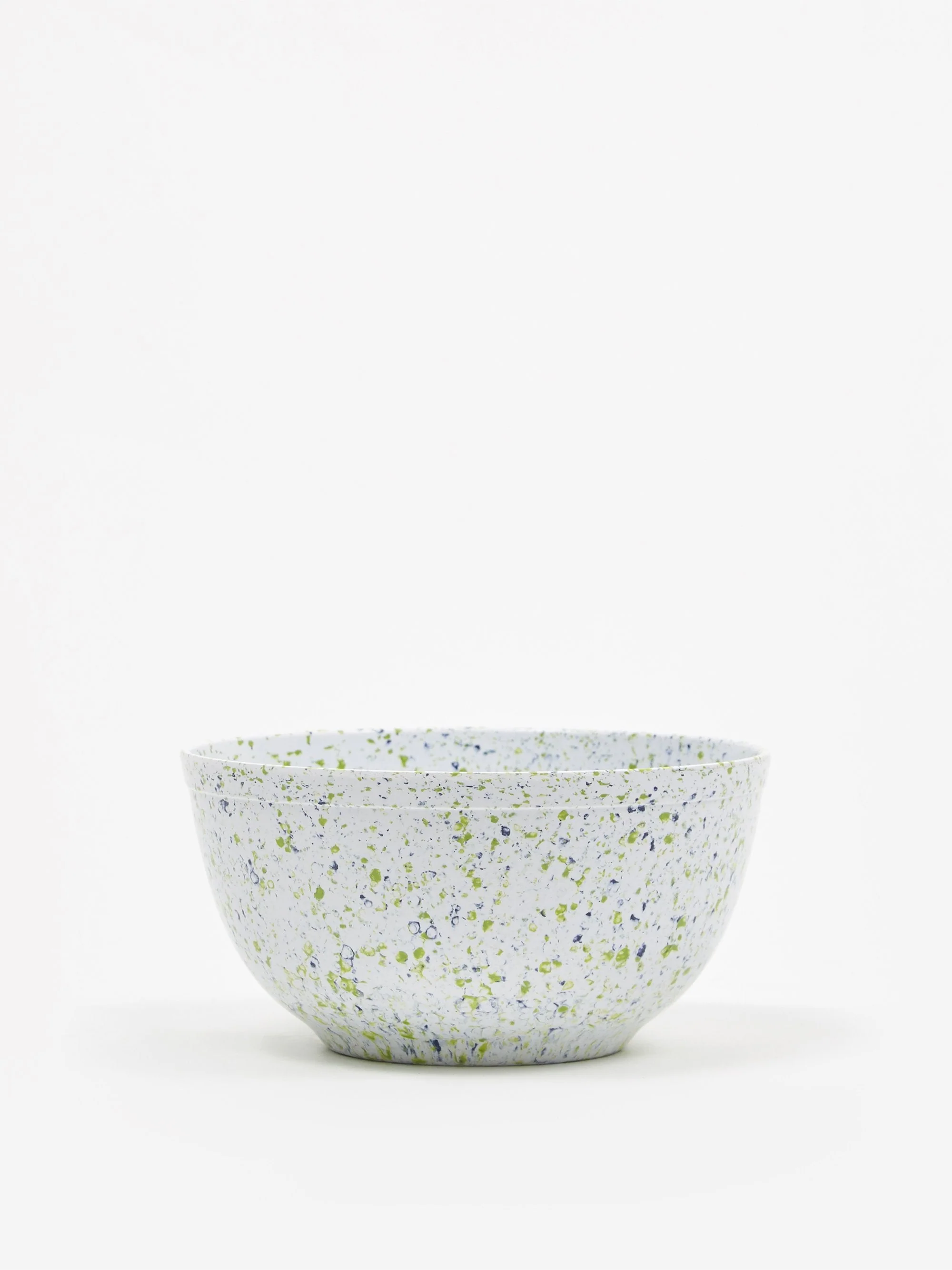 Faplana Melamine Bowl - White/Blue Speckled