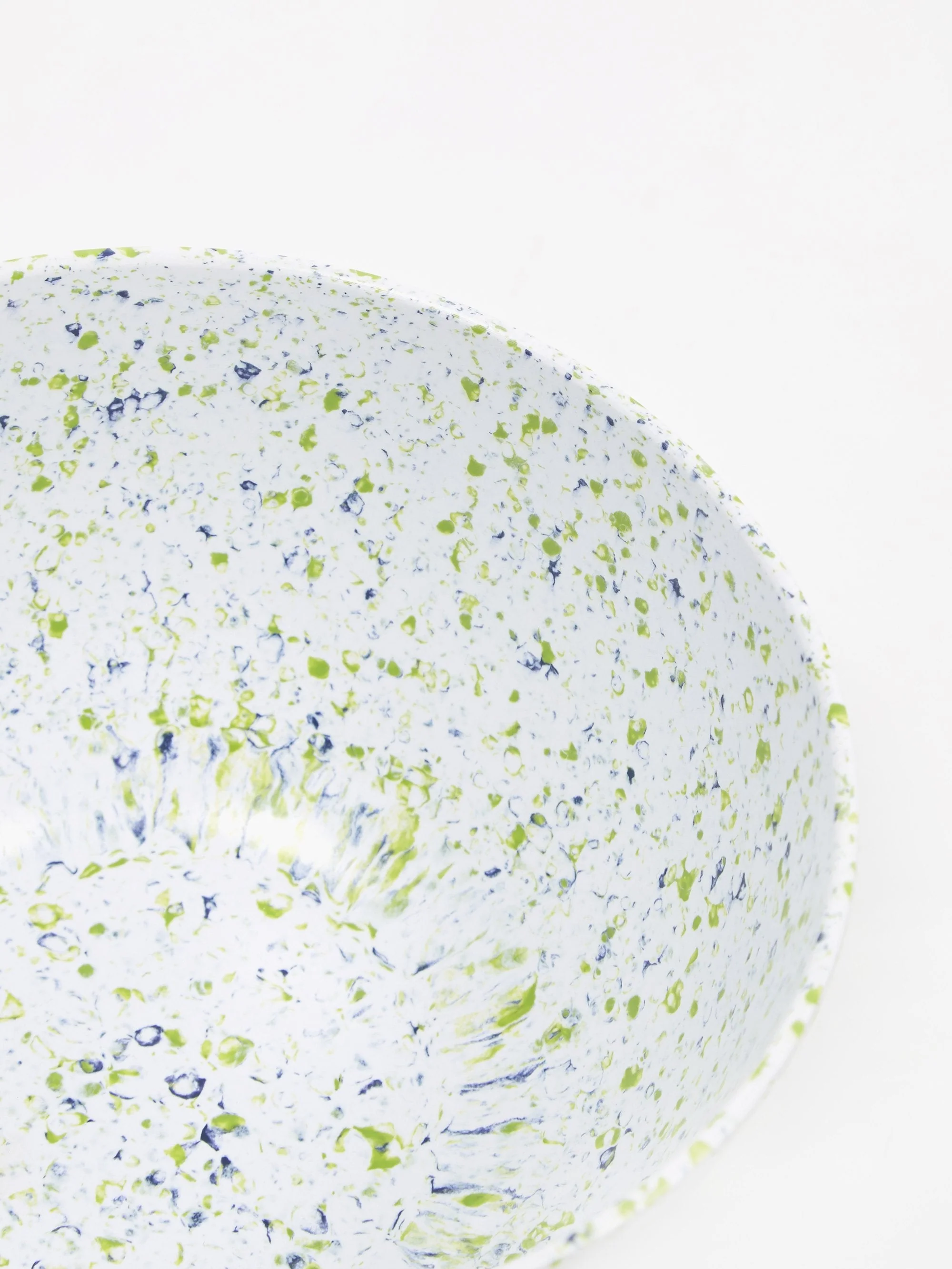 Faplana Melamine Bowl - White/Blue Speckled - Image 4