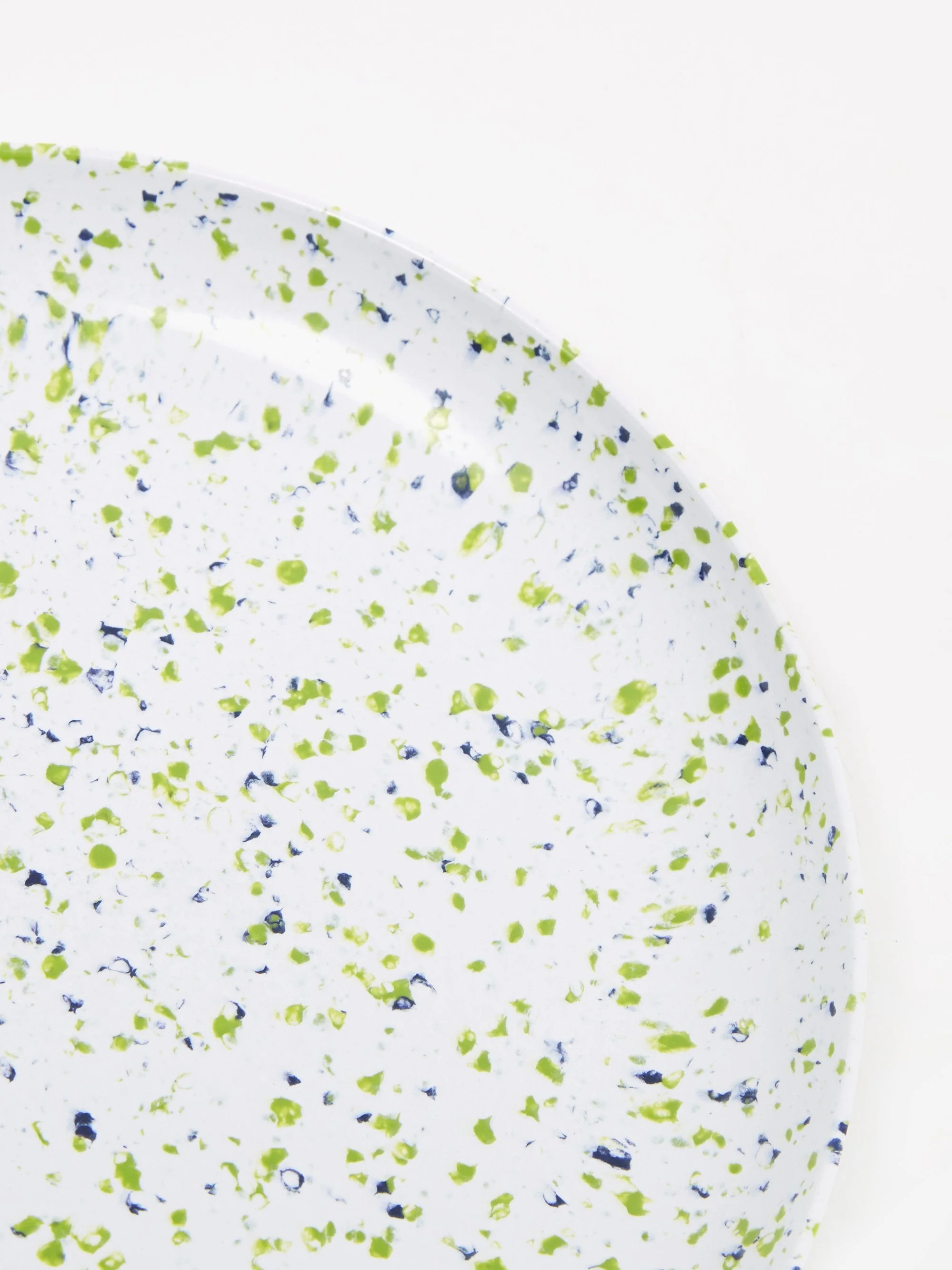 Faplana Melamine Dinner Plate -  White/Blue Speckled - Image 3