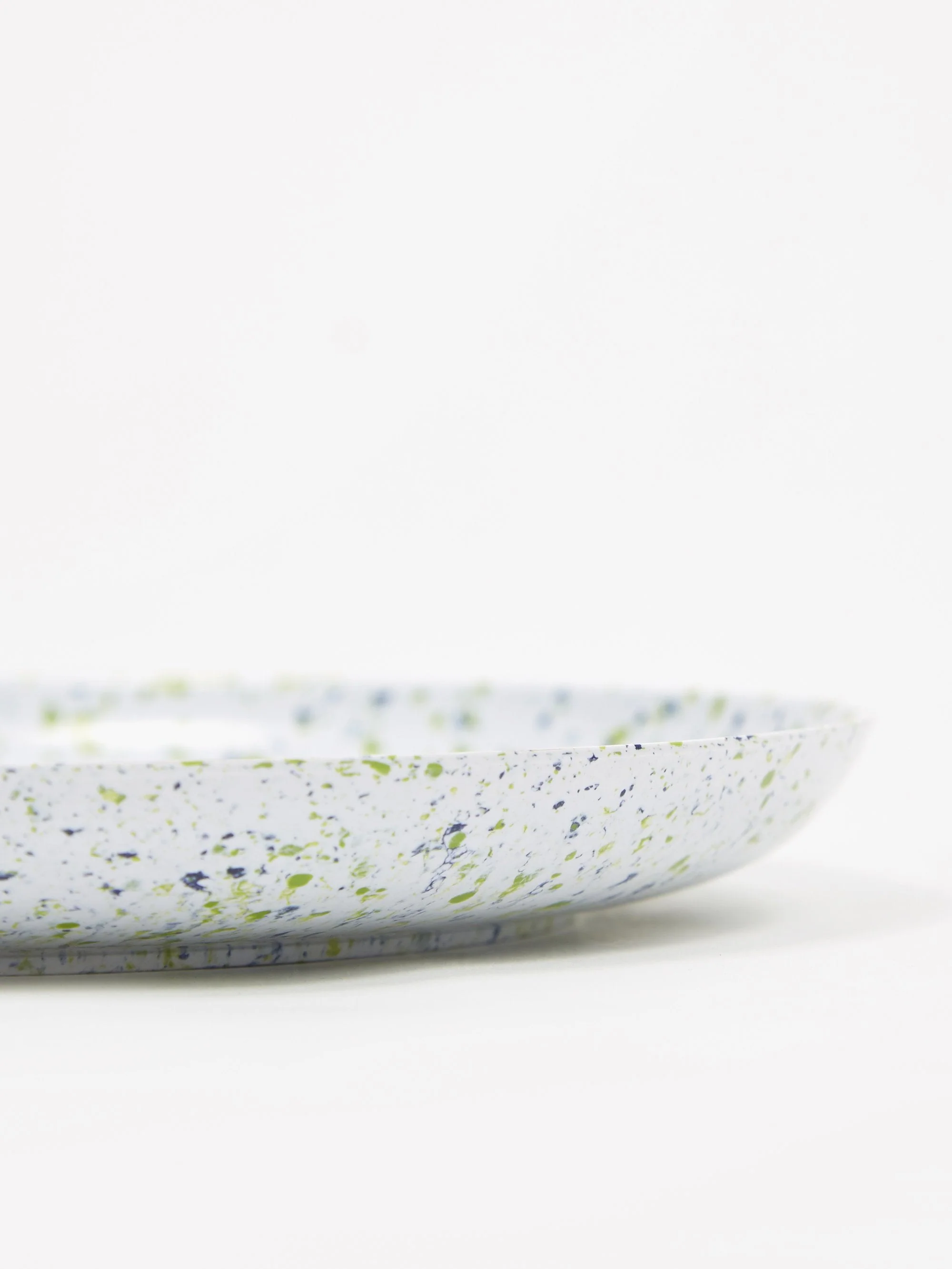 Faplana Melamine Dinner Plate -  White/Blue Speckled - Image 4