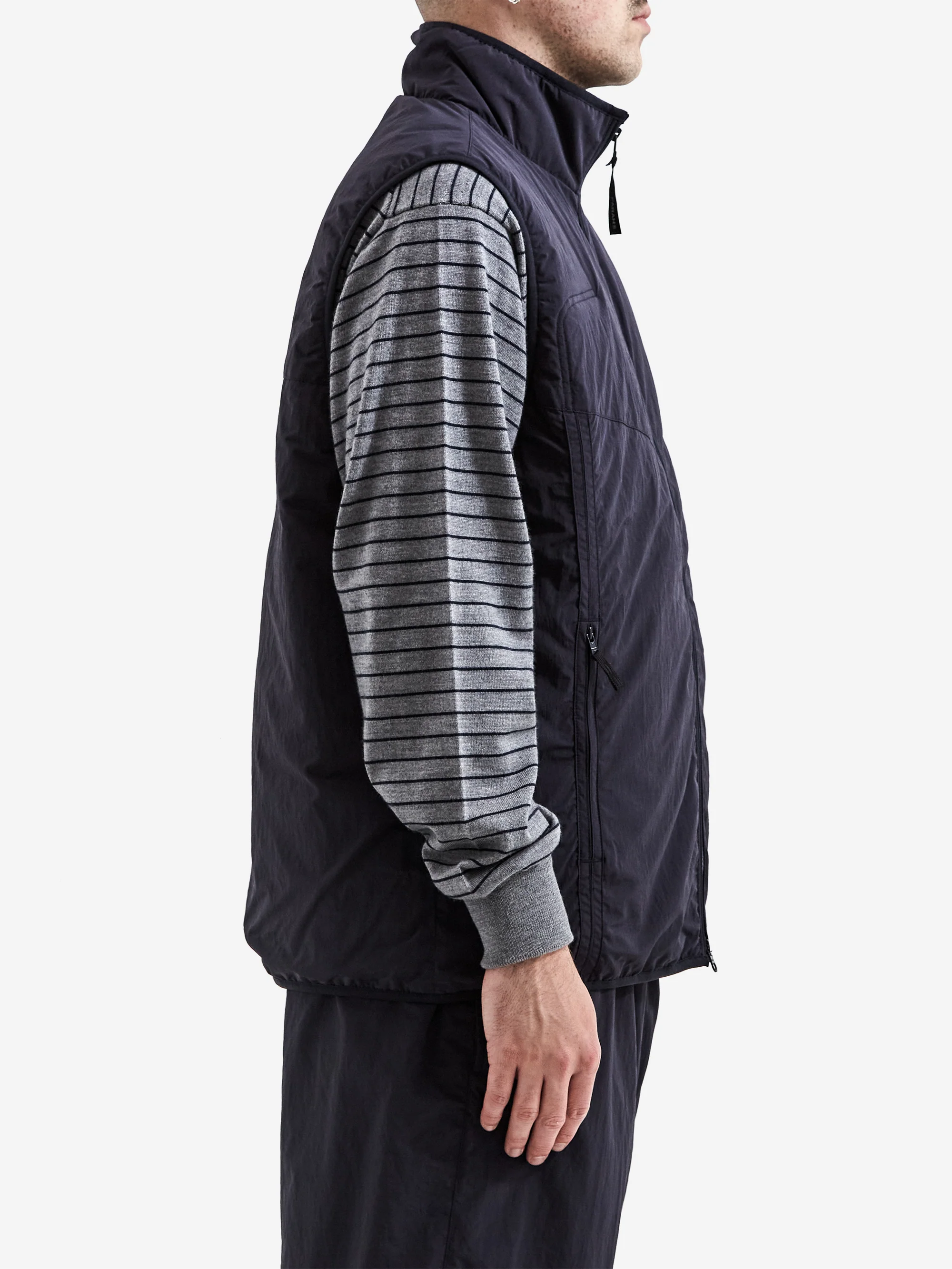 Farah Japan Nylon Zip Up Vest - Navy - Image 6