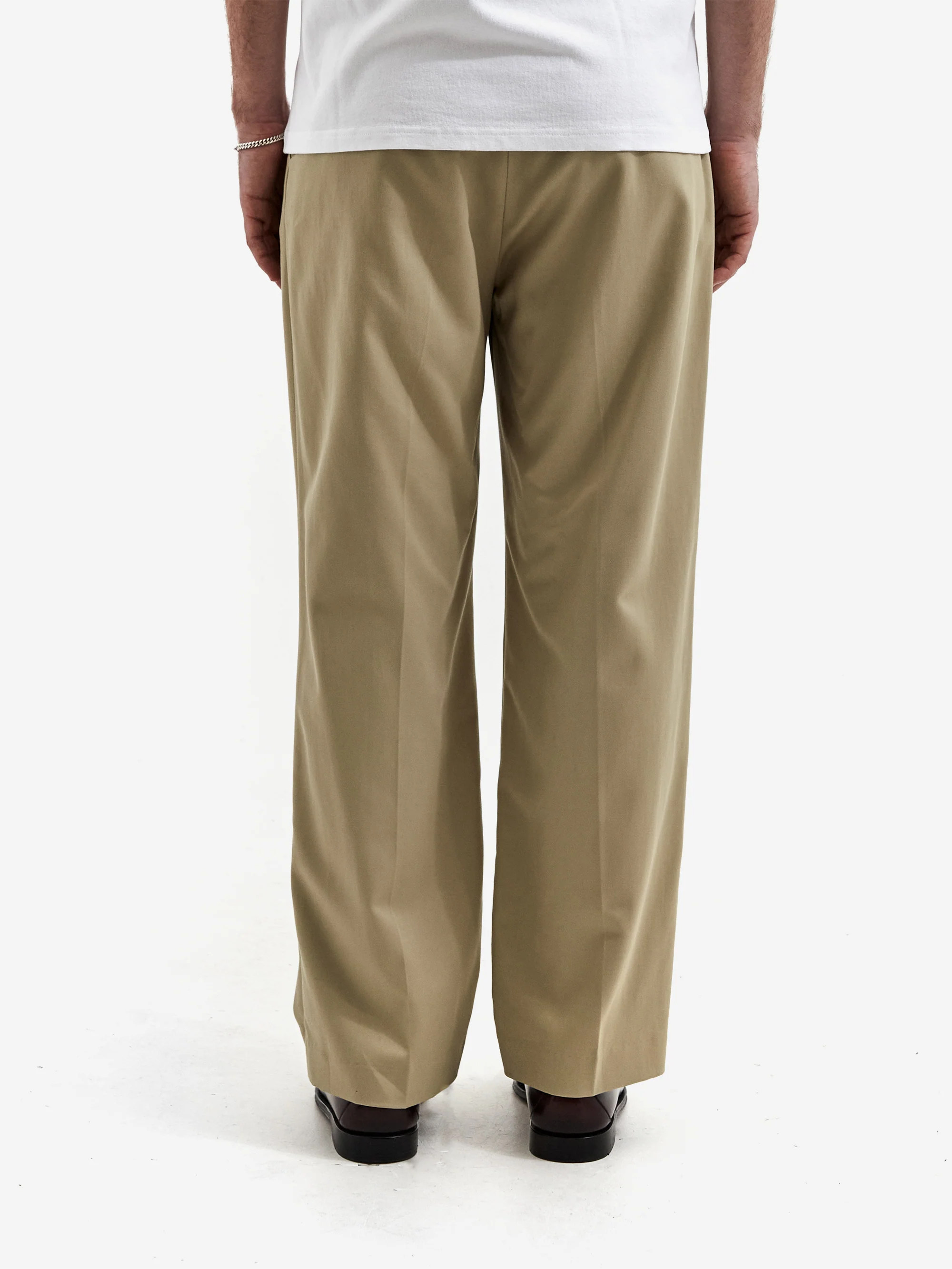 Farah Japan Two Tuck Side Adjustable Pants - Beige - Image 6