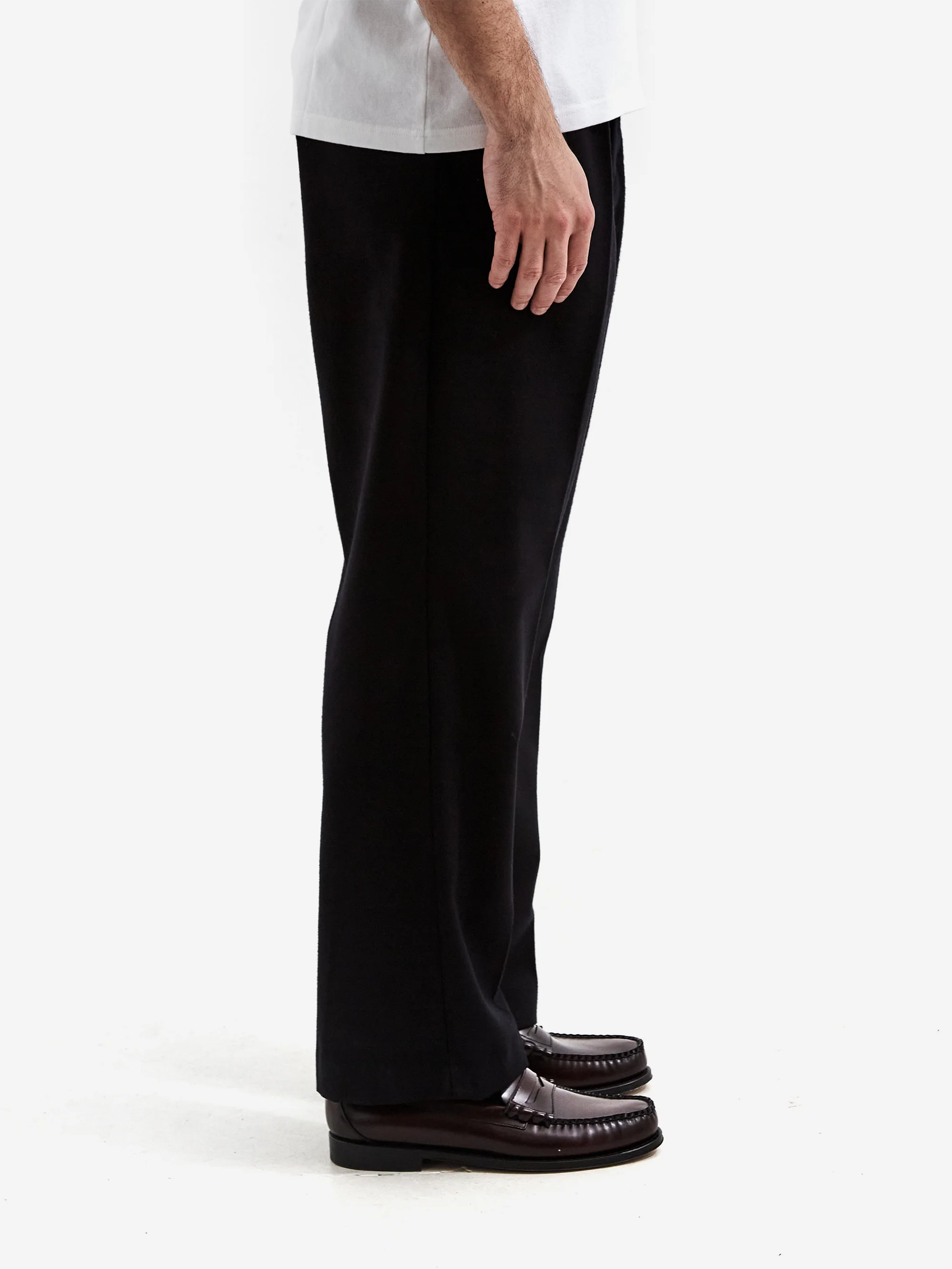 Farah Japan Two Tuck Side Adjustable Pants - Navy - Image 5