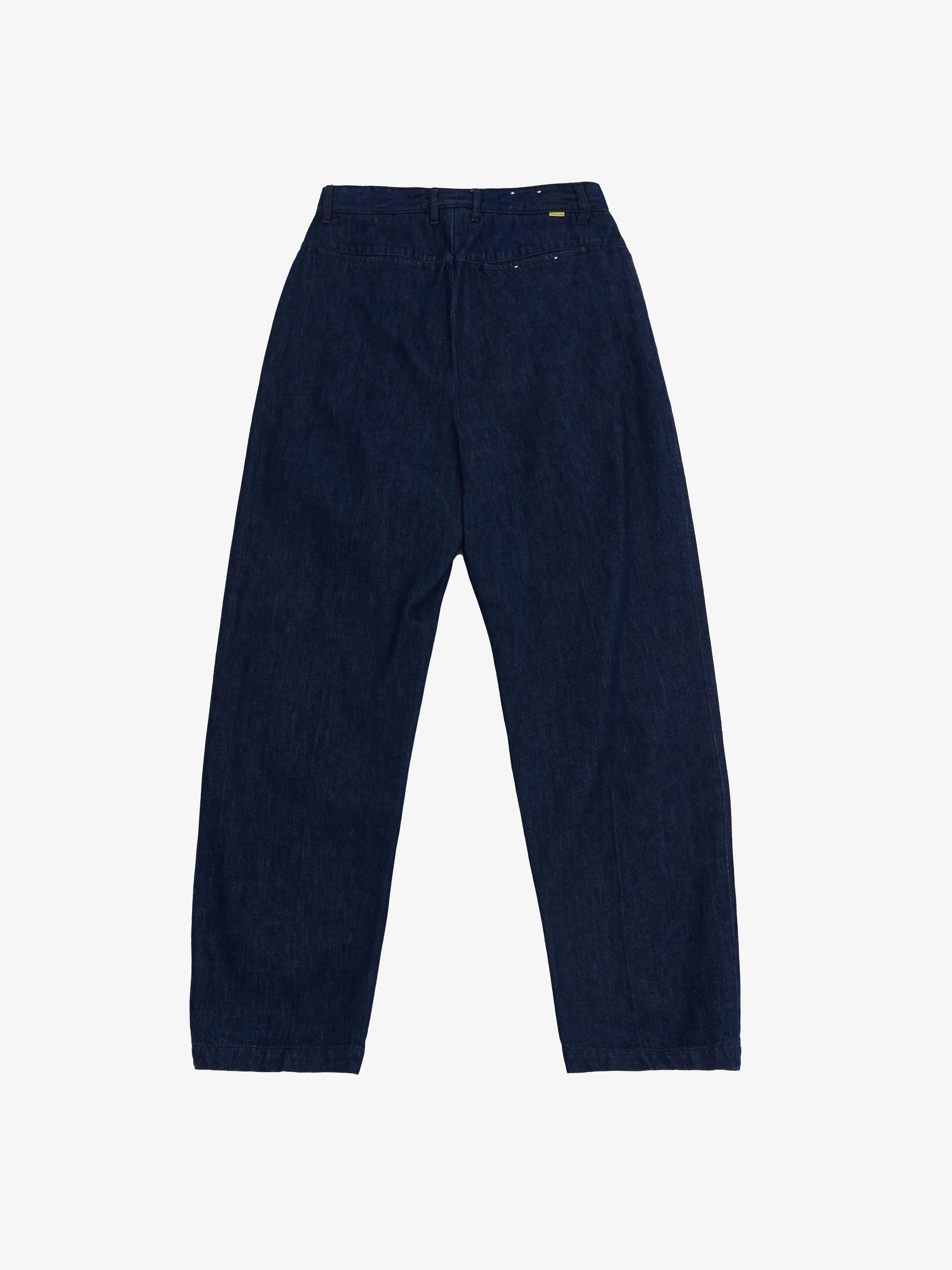Farah Japan Two Tuck Wide Tapered Pants - Blue - Image 4