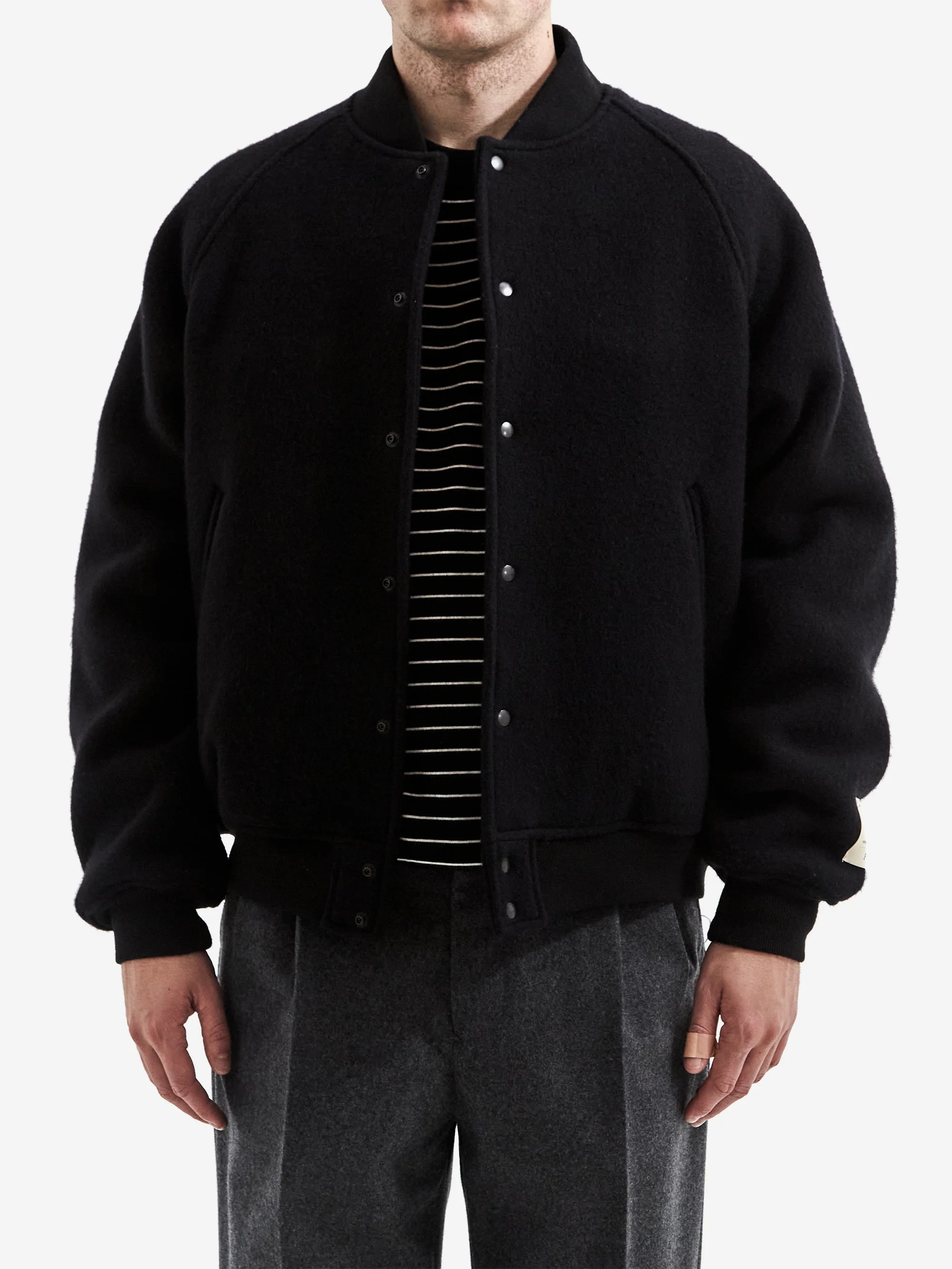 Farah Japan Varsity Jacket - Black - Image 2