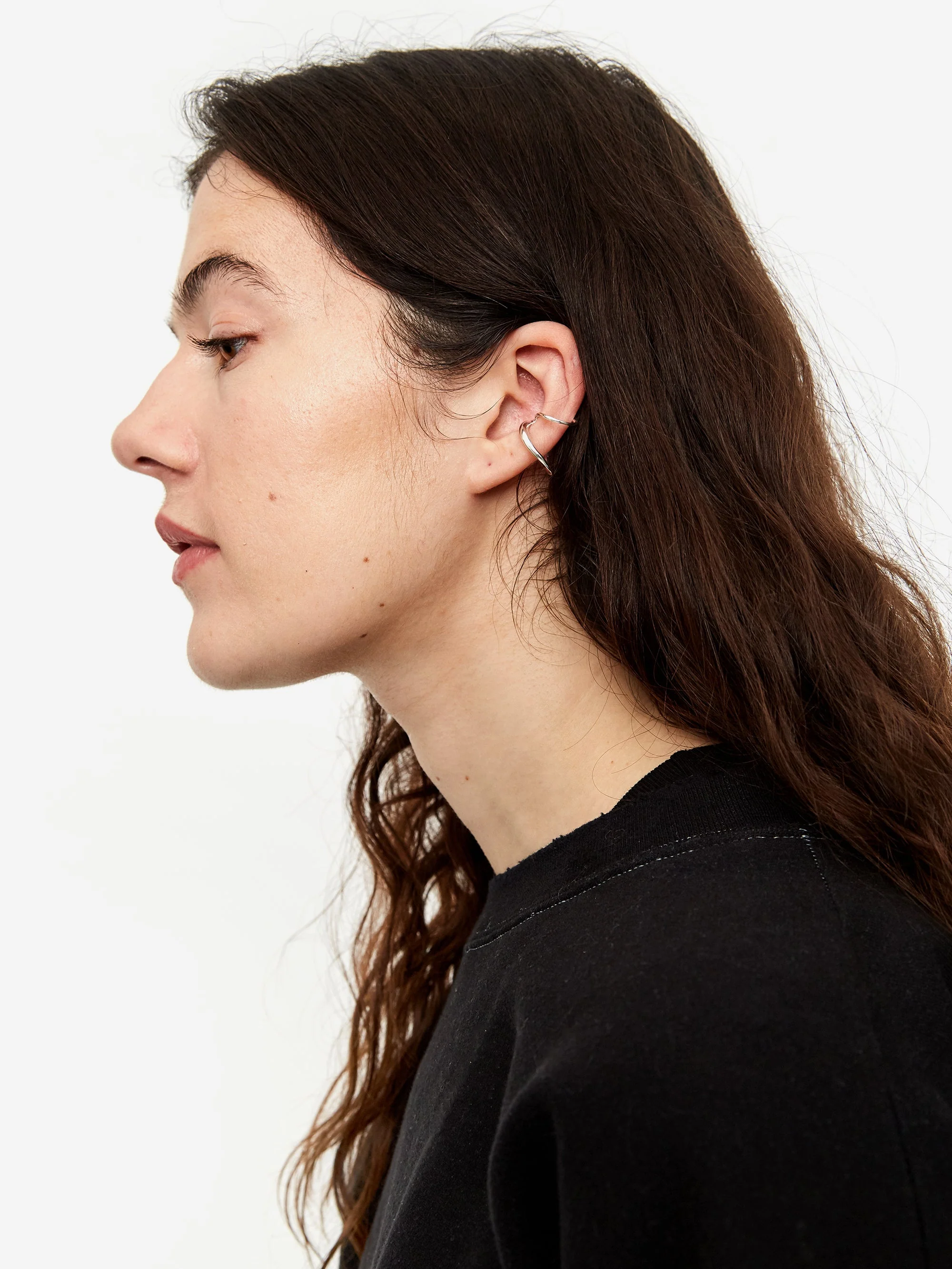 Faris Double Ear Cuff - Silver - Image 6