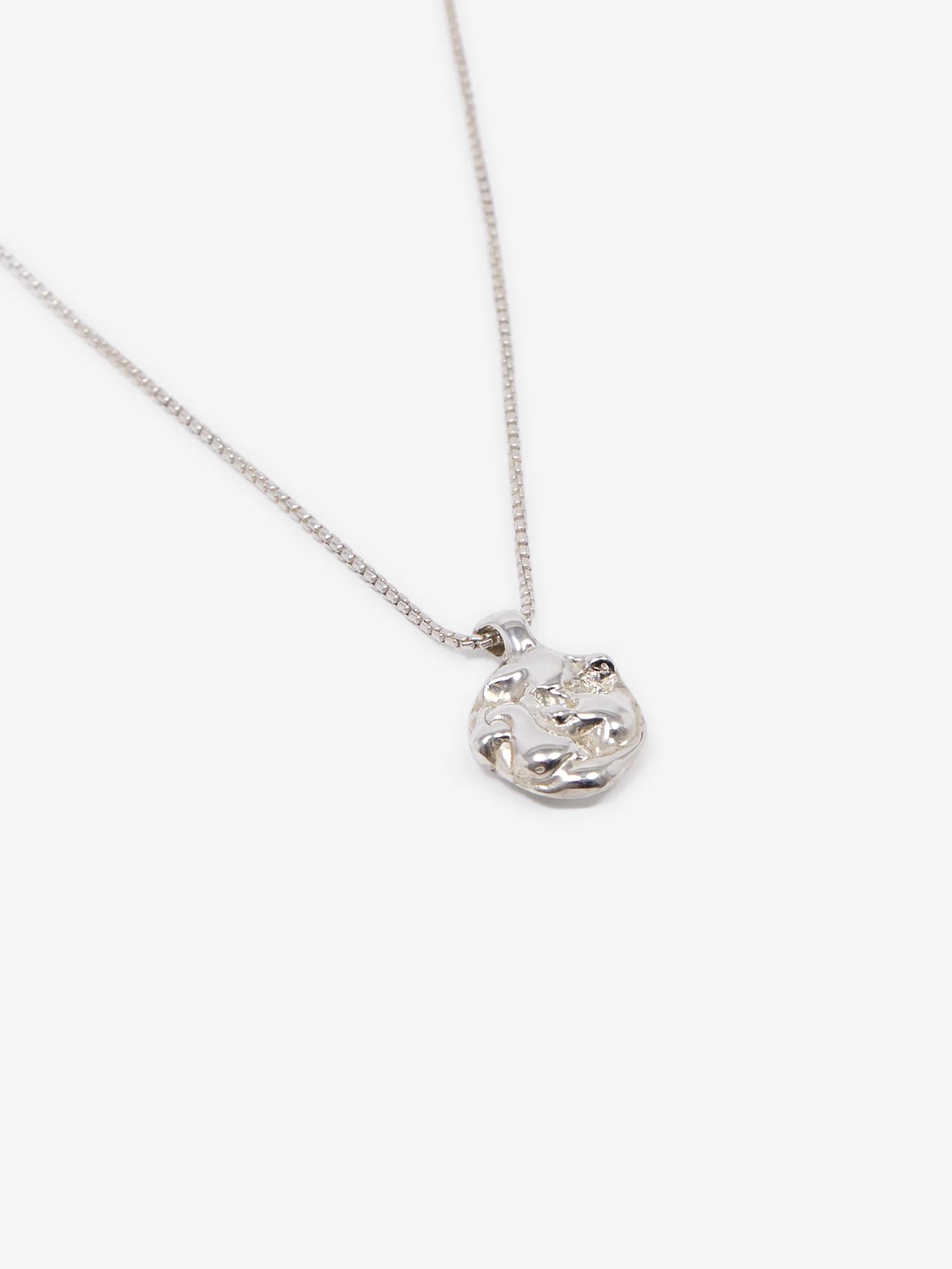 Faris Lava Dime Pendant - Silver - Image 2