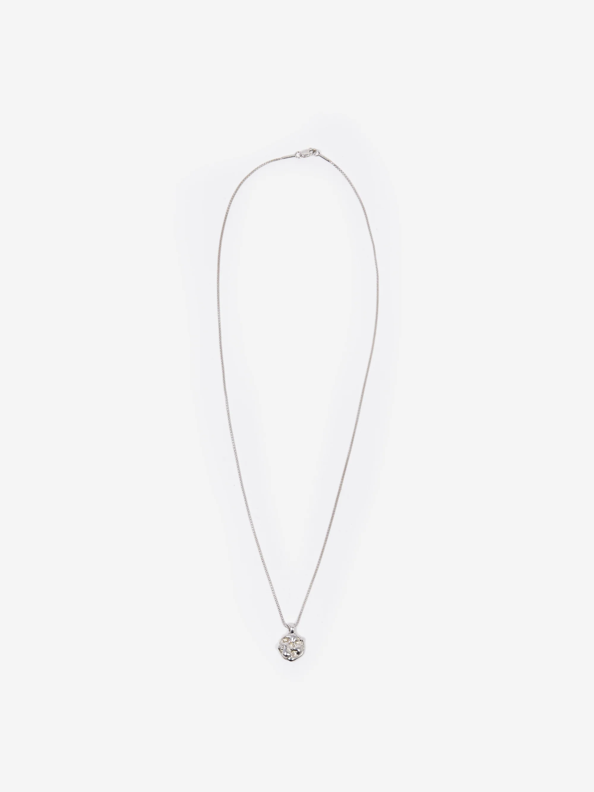 Faris Lava Dime Pendant - Silver - Image 3