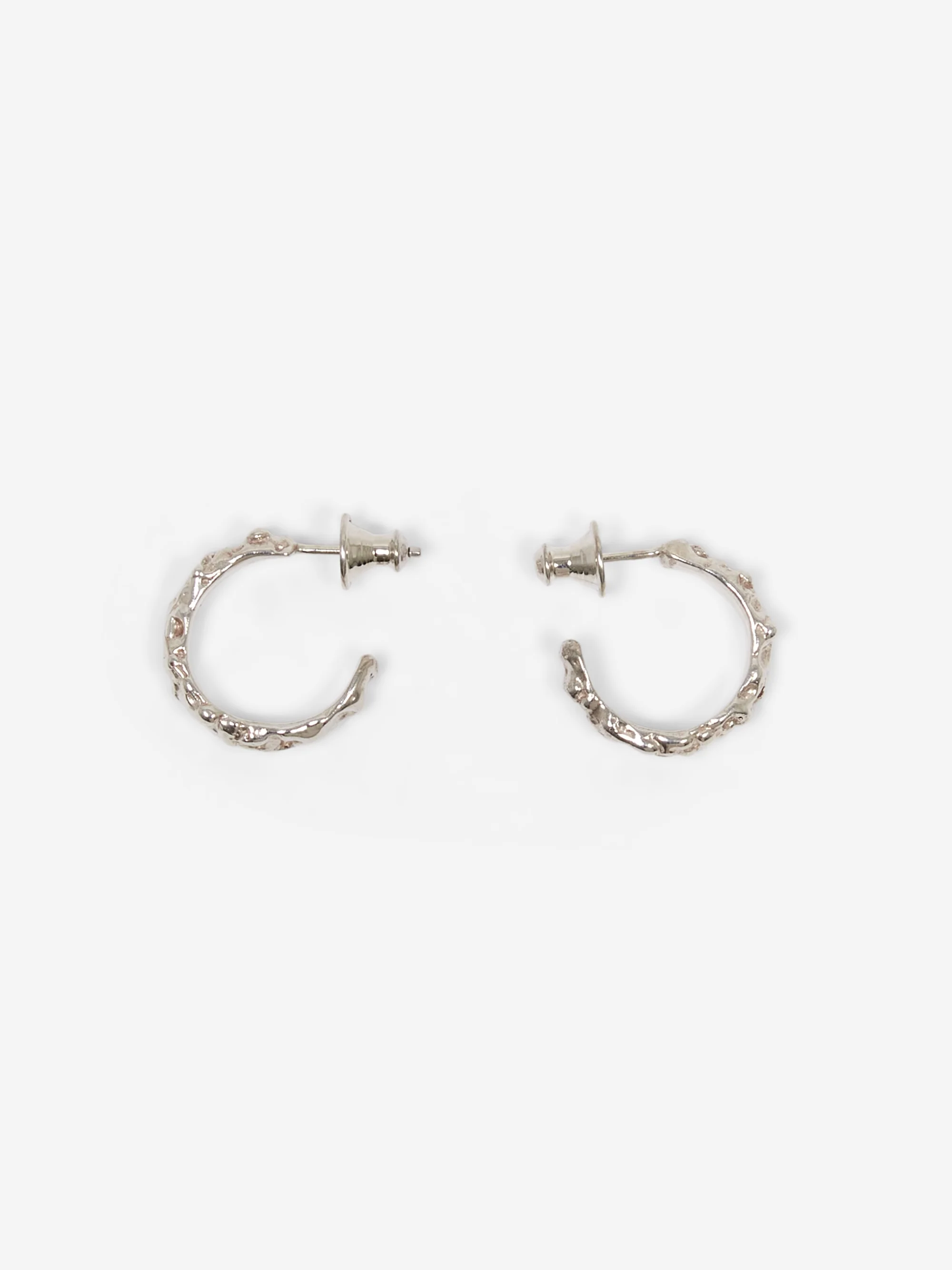 Faris Roca Small Hoops - Silver - Image 3