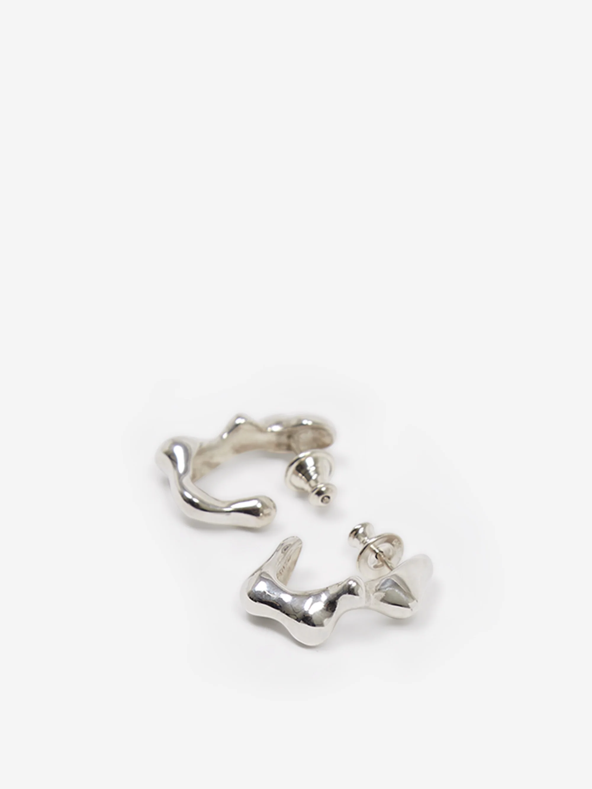 Faris Small Seep Hoop - Silver - Image 2