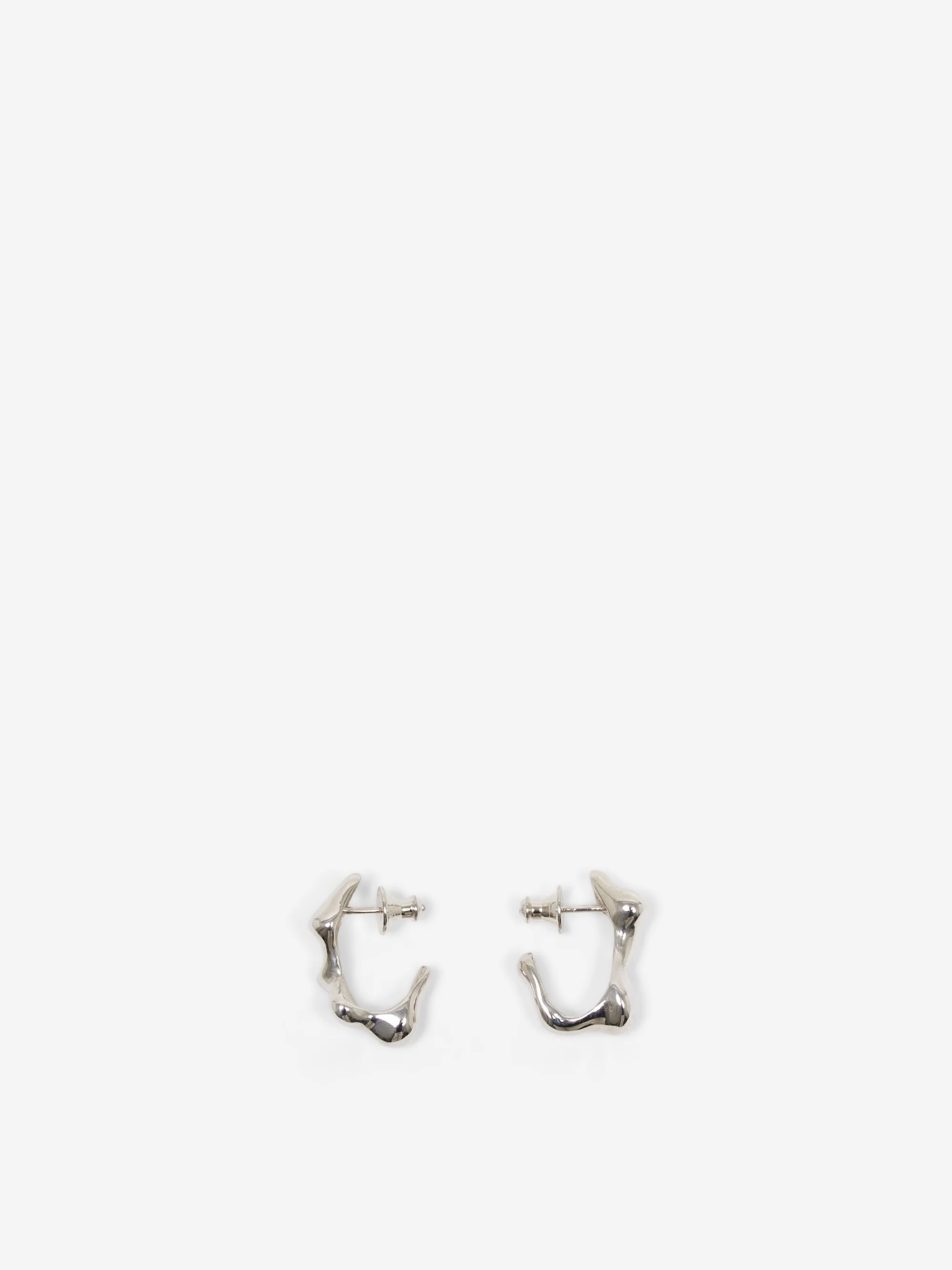 Faris Small Seep Hoop - Silver - Image 3