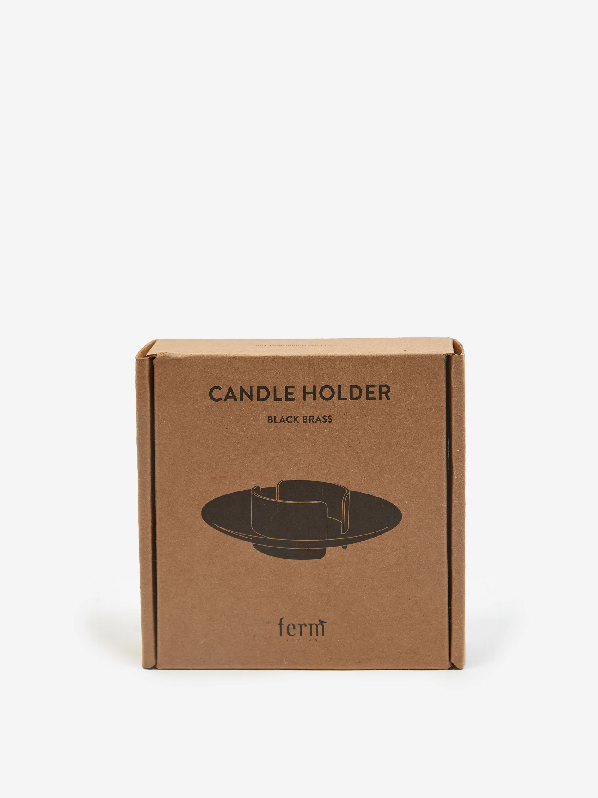 ferm LIVING Block Candle Holder - Black Brass - Image 5